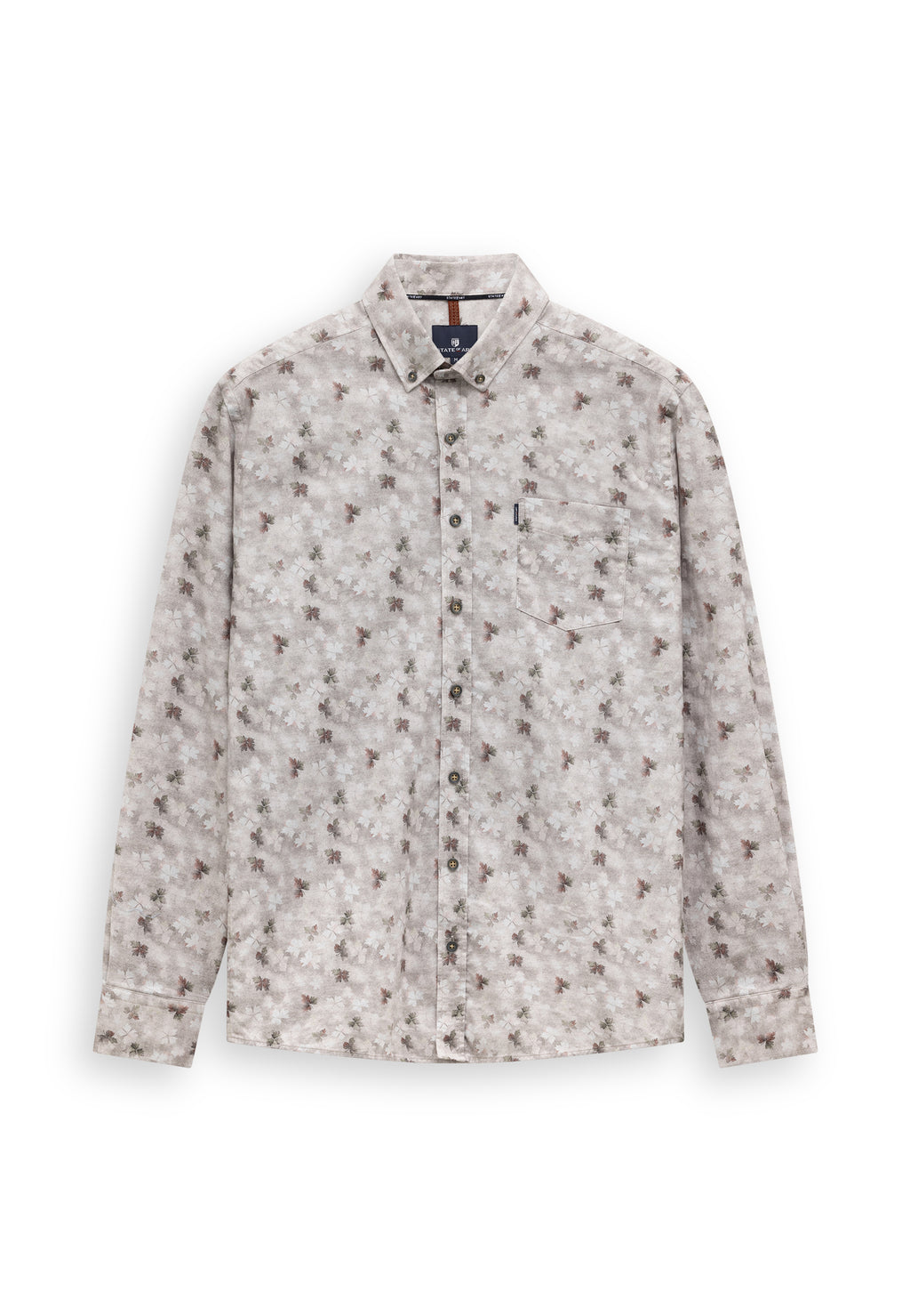 Flanellen overhemd met botanische print