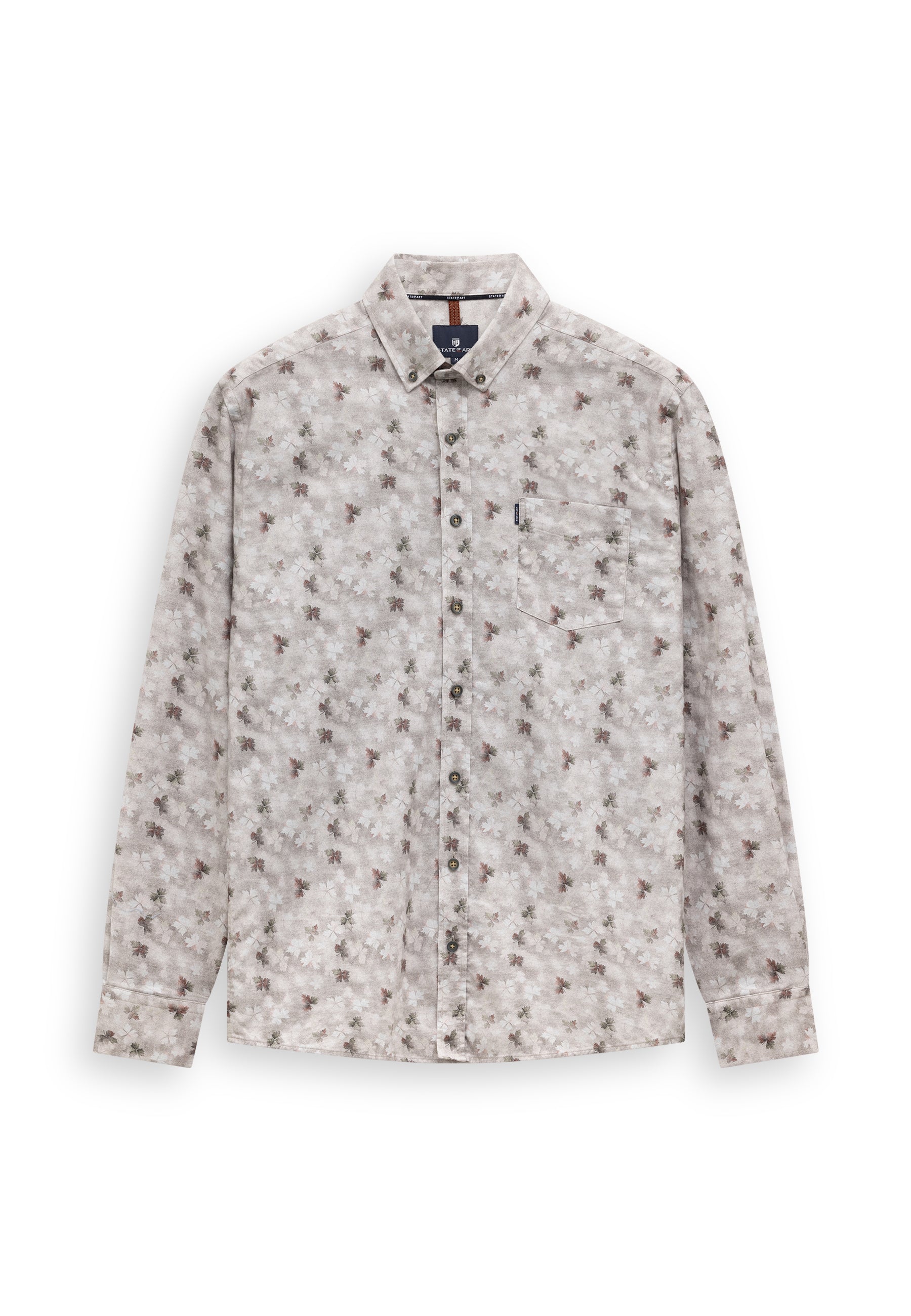 Flanellen overhemd met botanische print