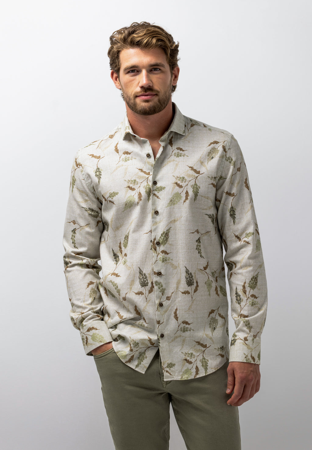 Overhemd met botanische print