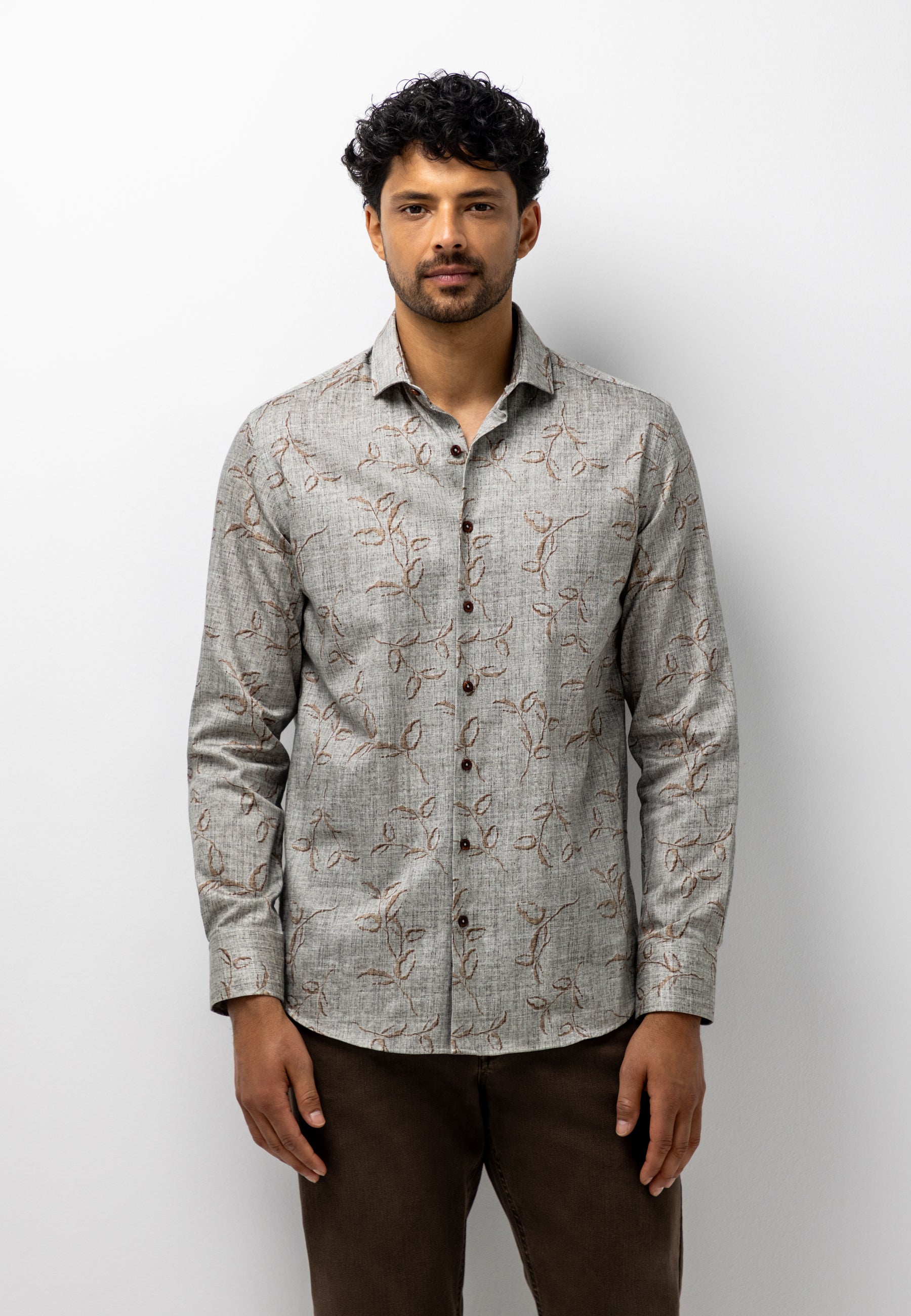 Stretch shirt with organic cotton