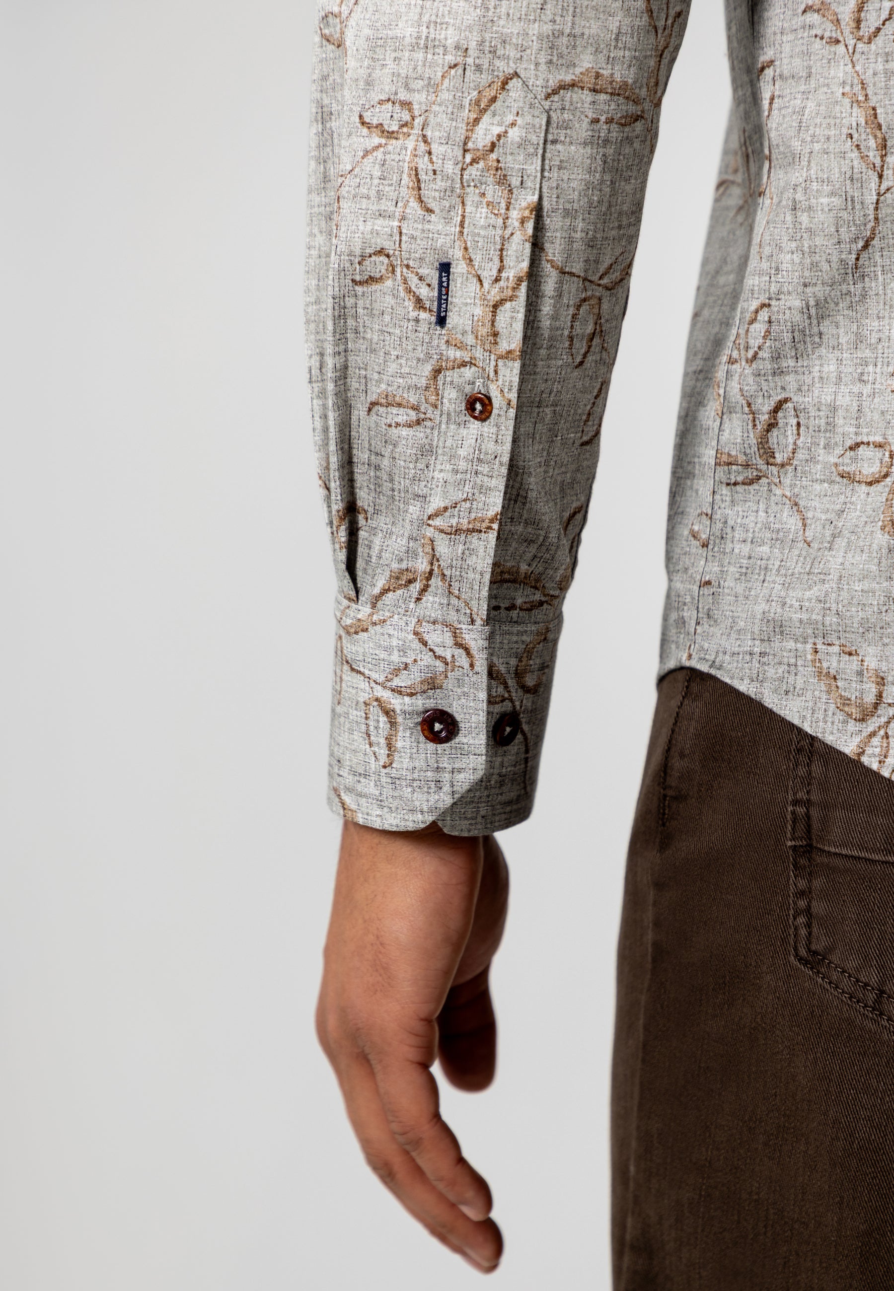 Stretch shirt with organic cotton
