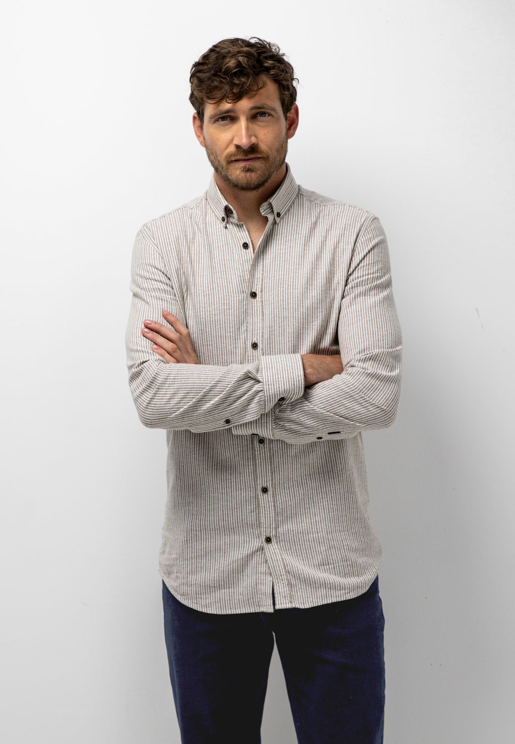 Chemise rayée en coton biologique