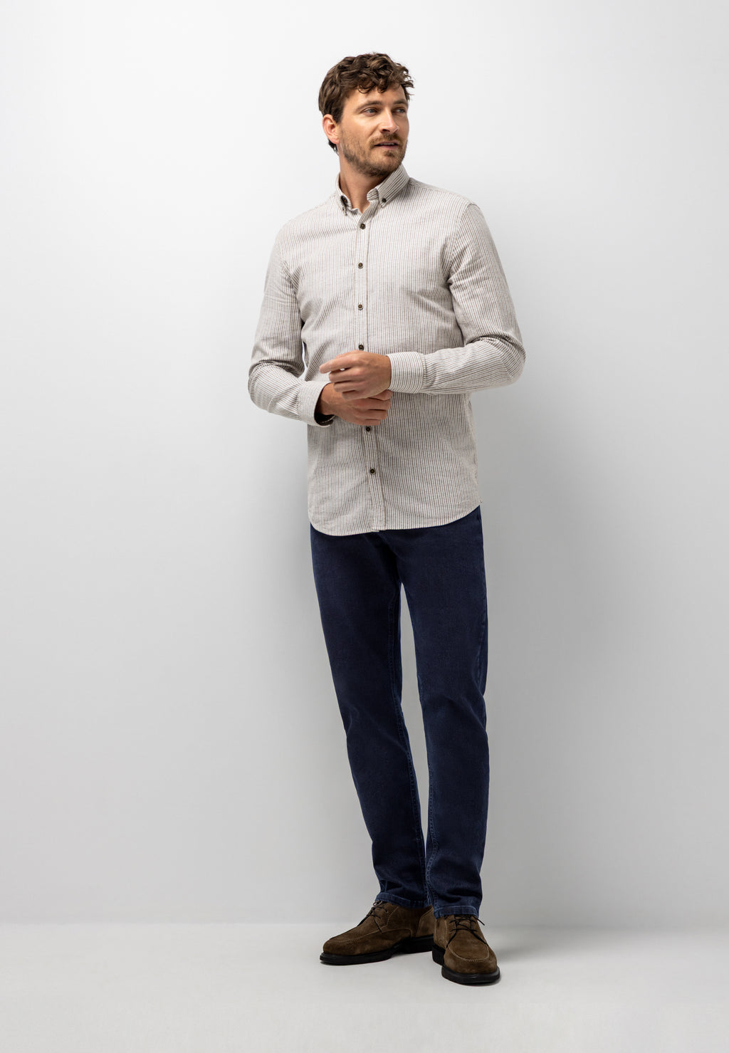 Chemise rayée en coton biologique