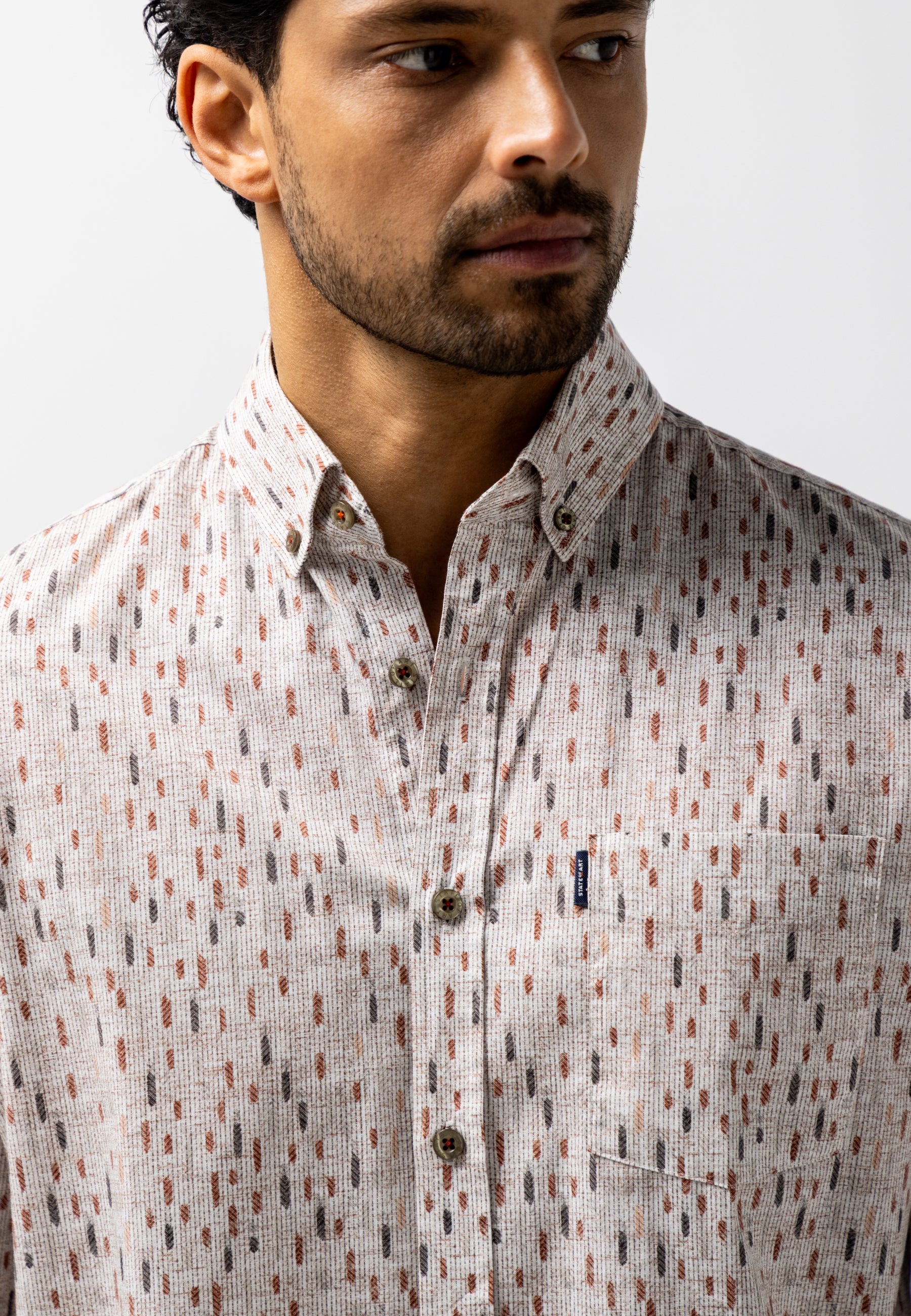 Poplin shirt with chest pocket