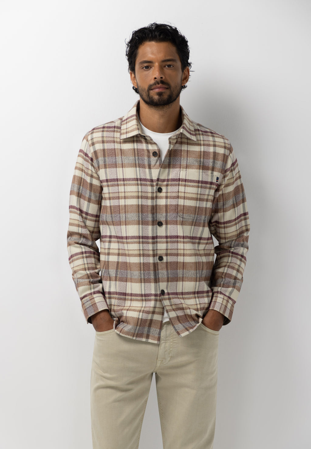 Overshirt aus Baumwolle mit Karomuster