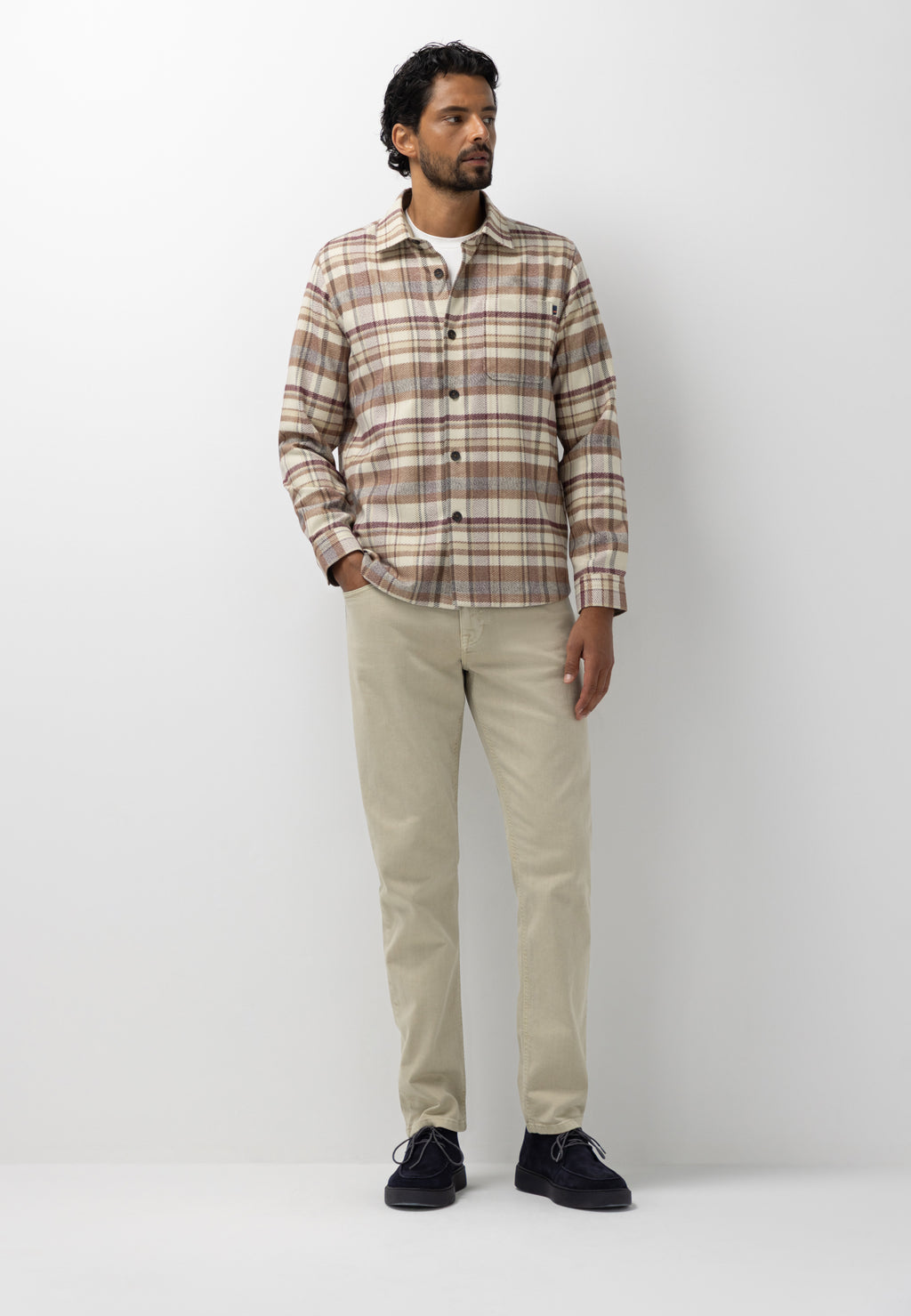 Overshirt aus Baumwolle mit Karomuster
