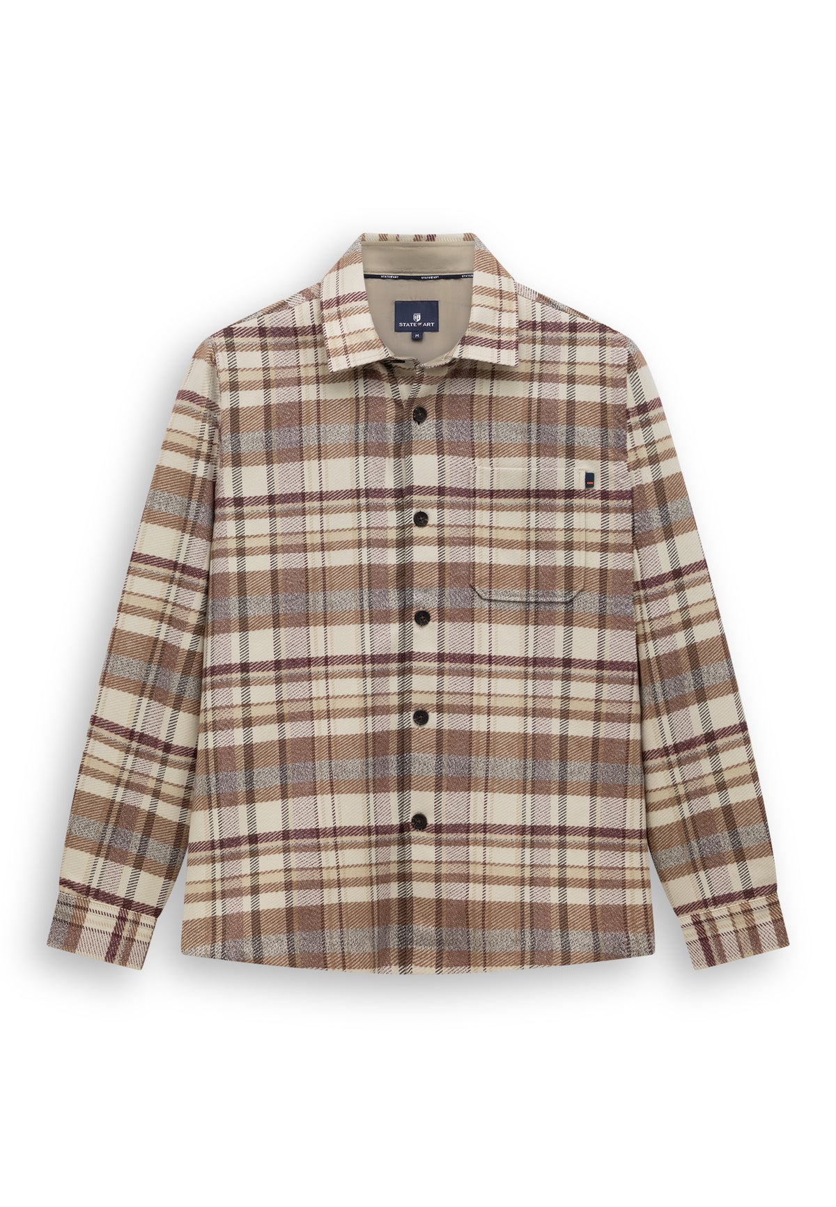 Checked cotton overshirt