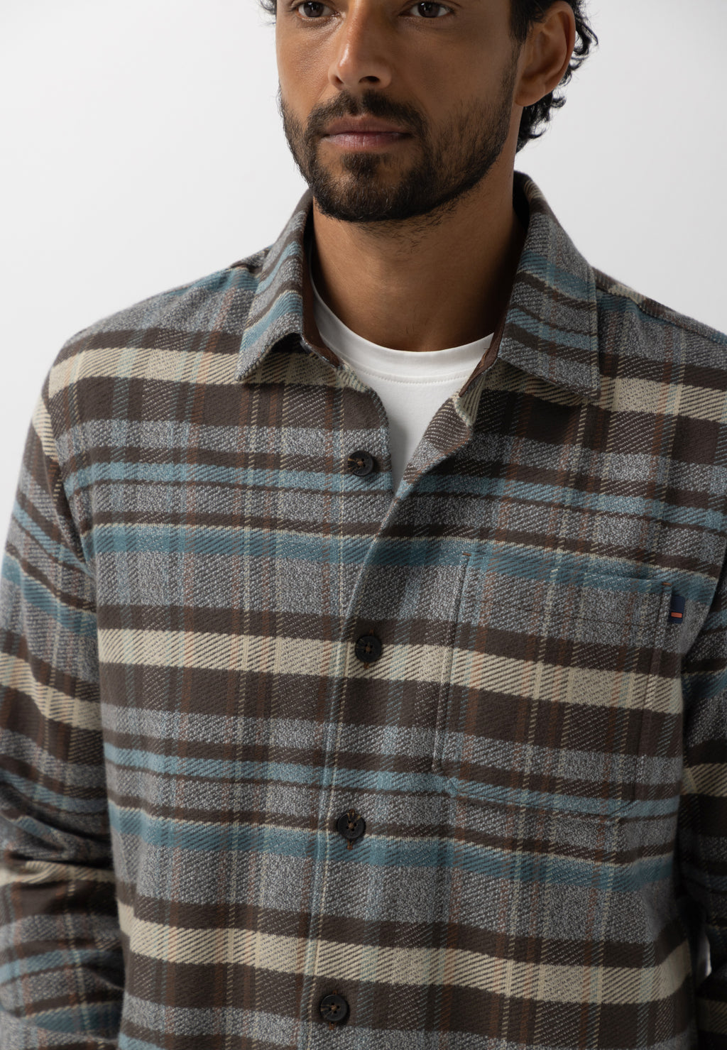 Overshirt aus Baumwolle mit Karomuster