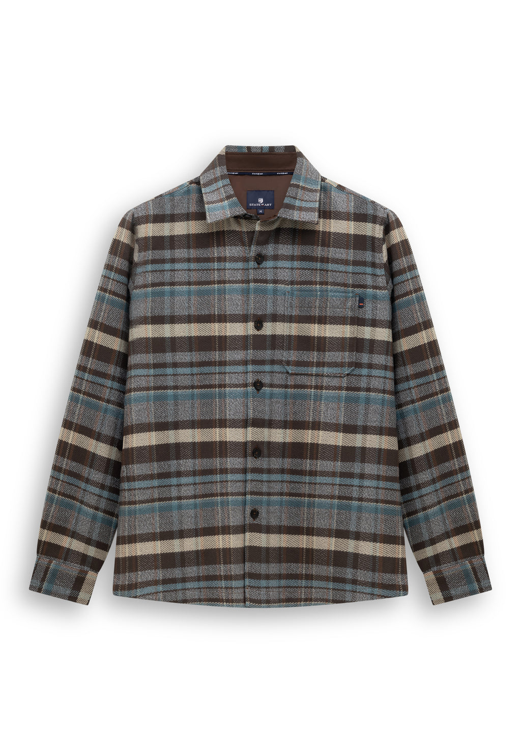 Overshirt van katoen met ruitdessin