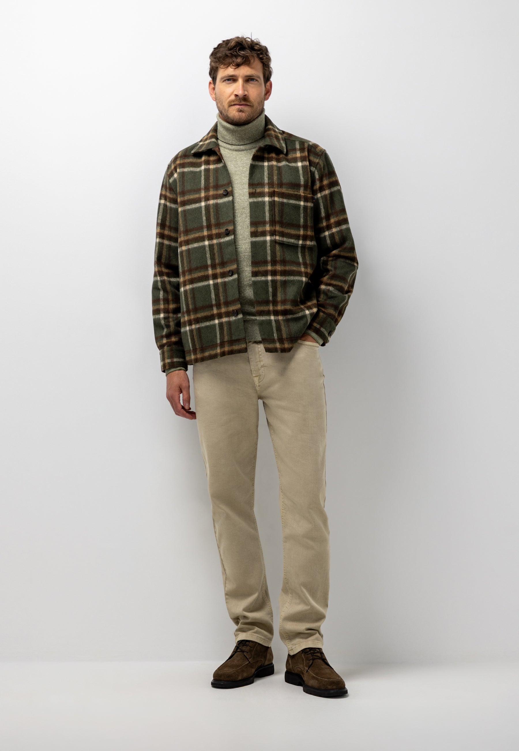 Overshirt with checked pattern