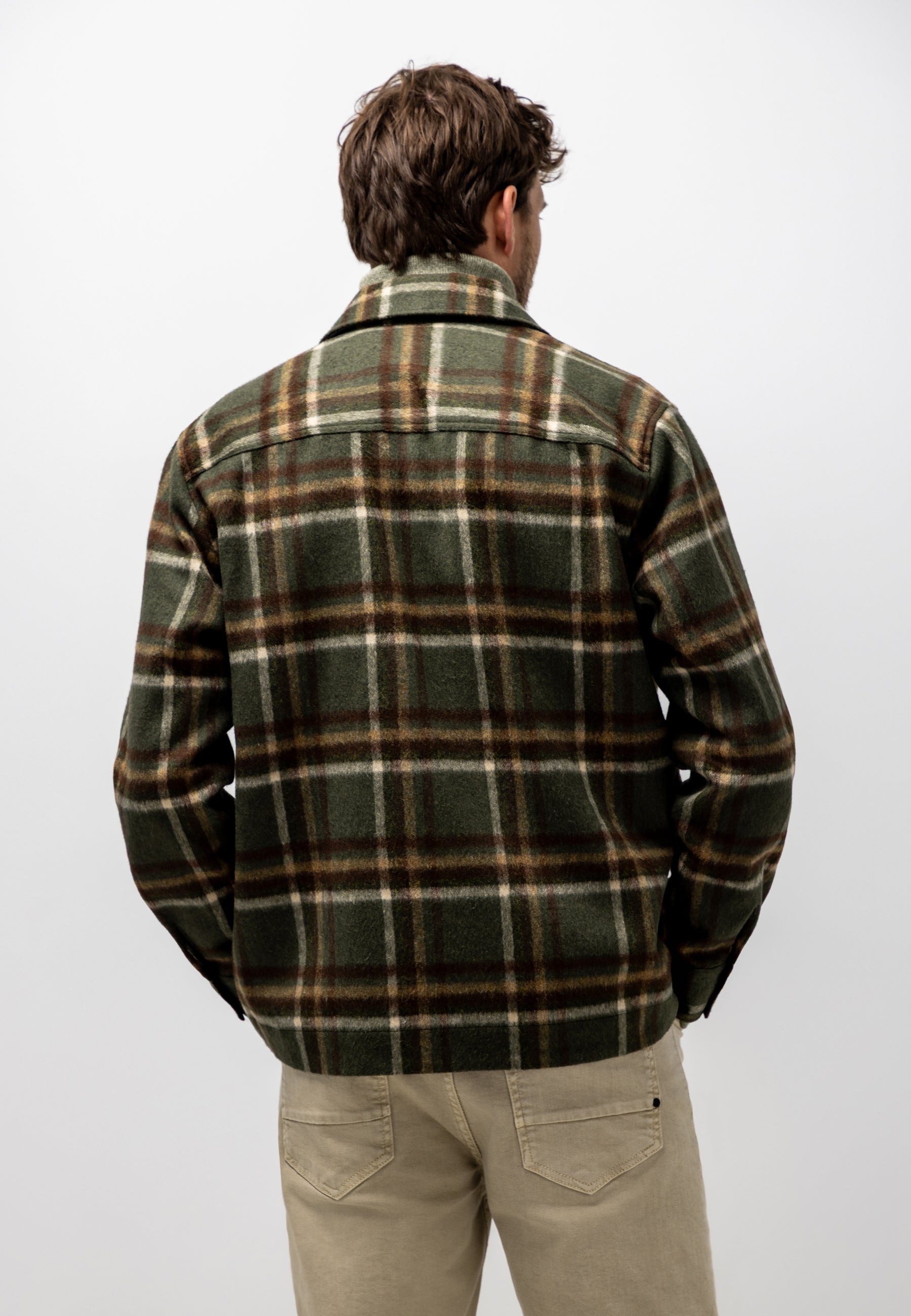 Overshirt with checked pattern