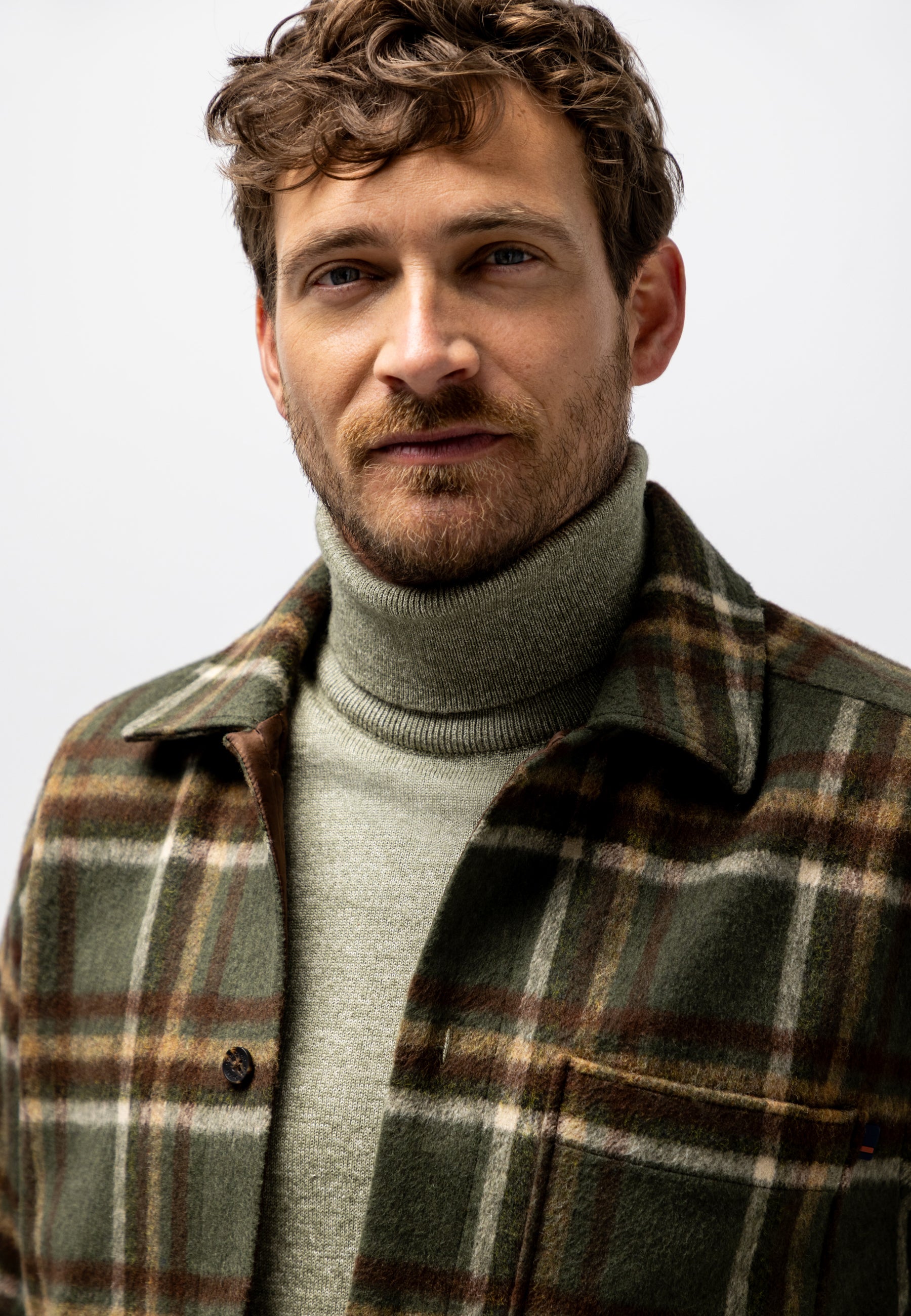 Overshirt with checked pattern