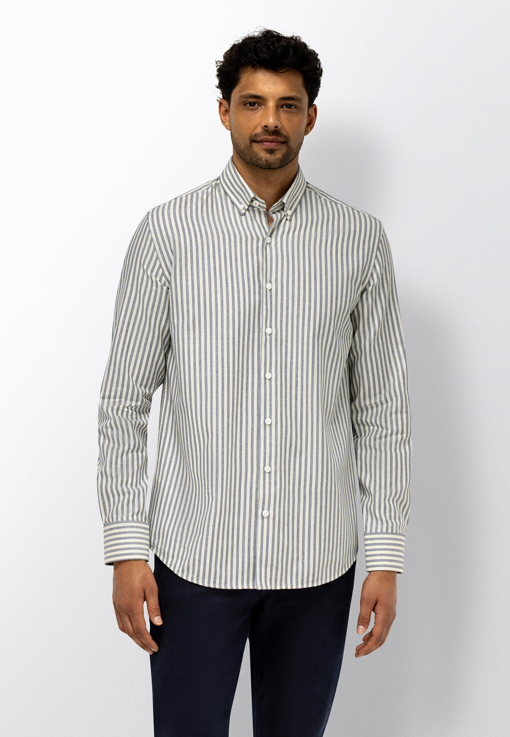 Shirt with striped pattern