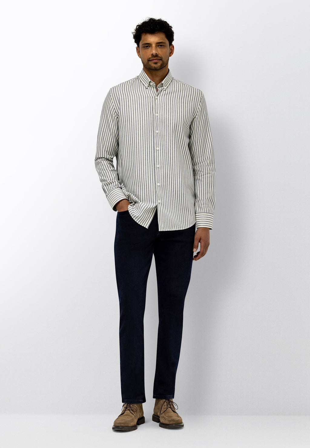 Shirt with striped pattern