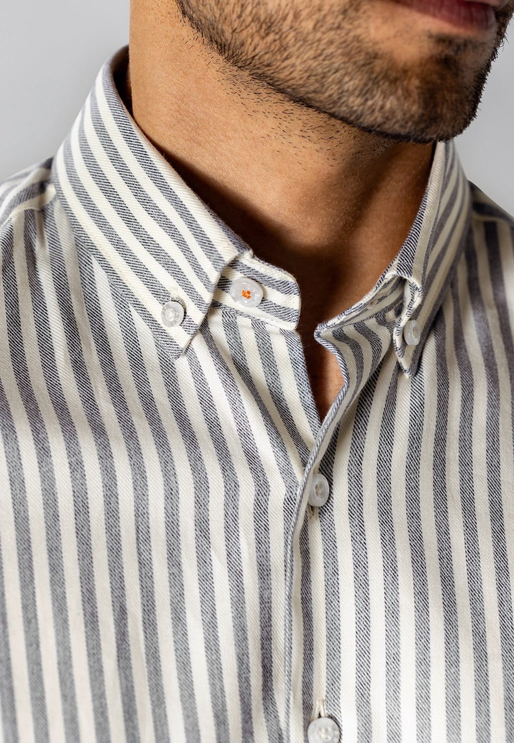 Shirt with striped pattern