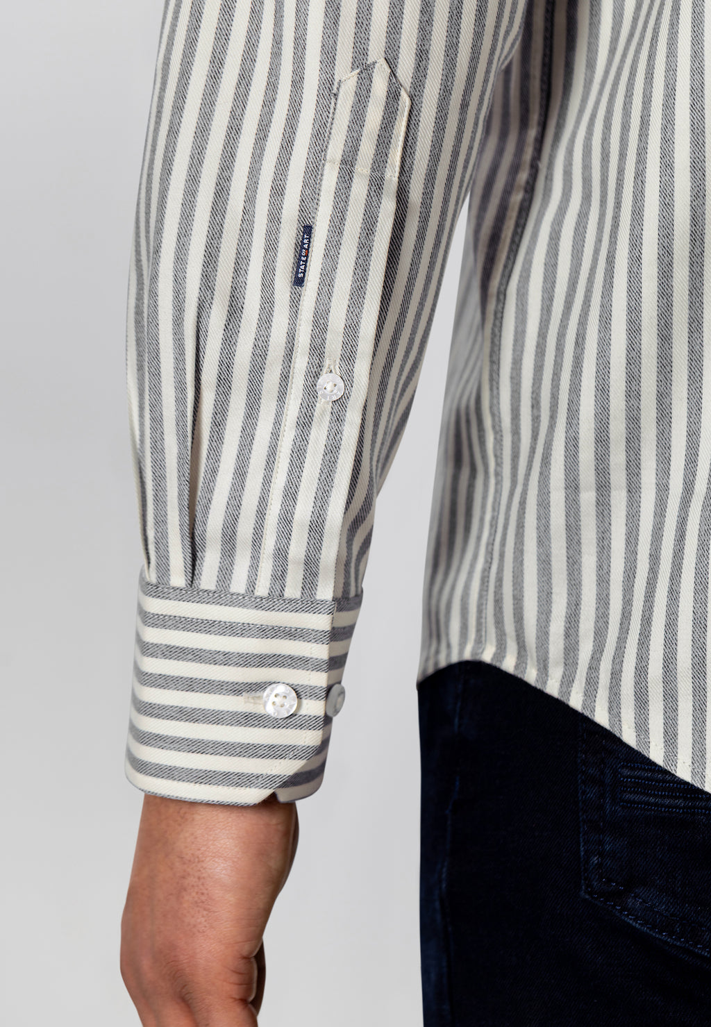 Shirt with striped pattern