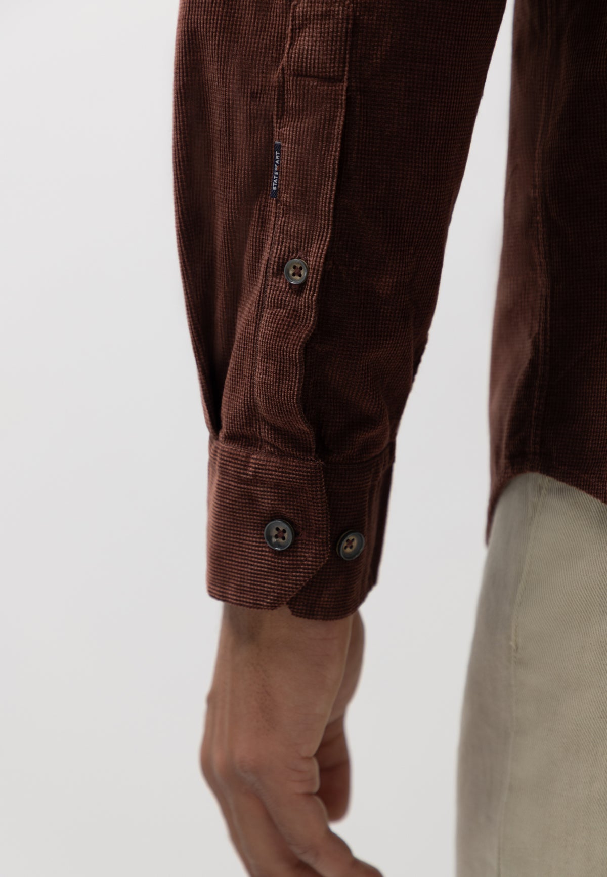 Chemise en velours à motif chiné