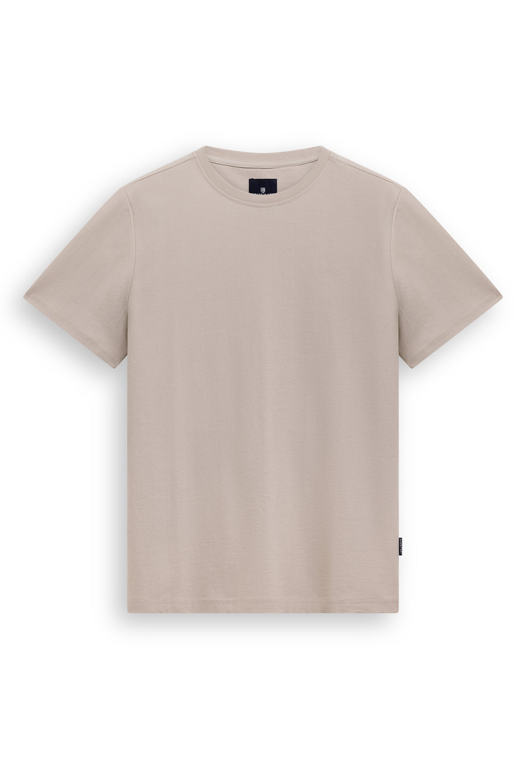 T-shirt with Herringbone Pattern
