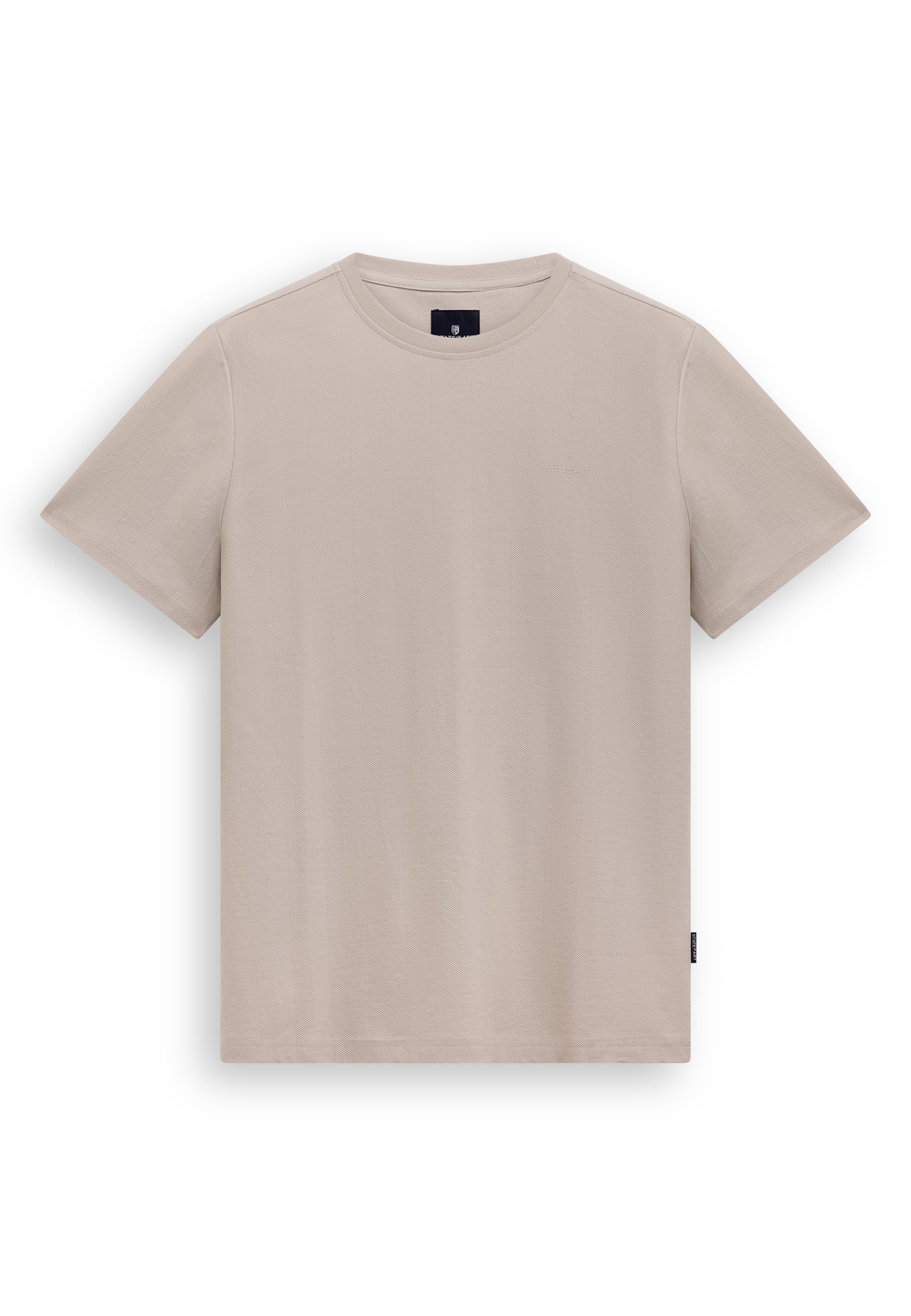 T-shirt with Herringbone Pattern