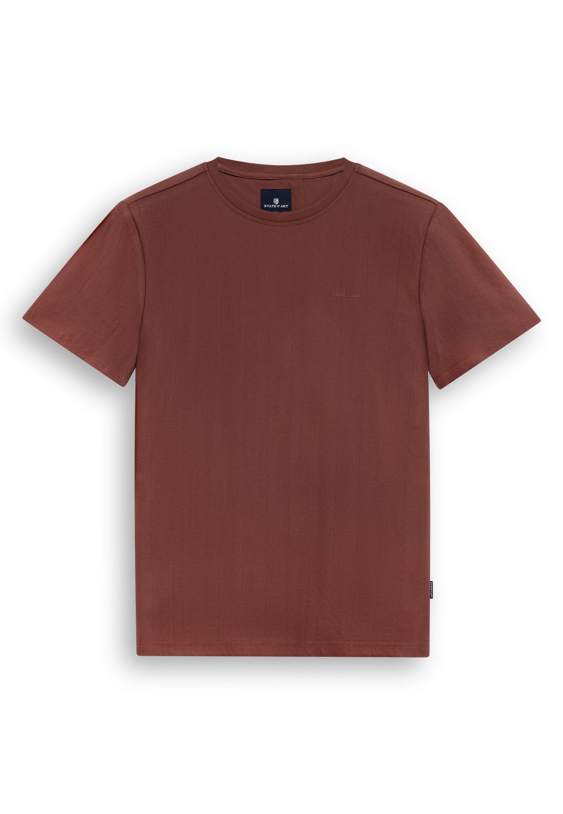 T-shirt met visgraatpatroon