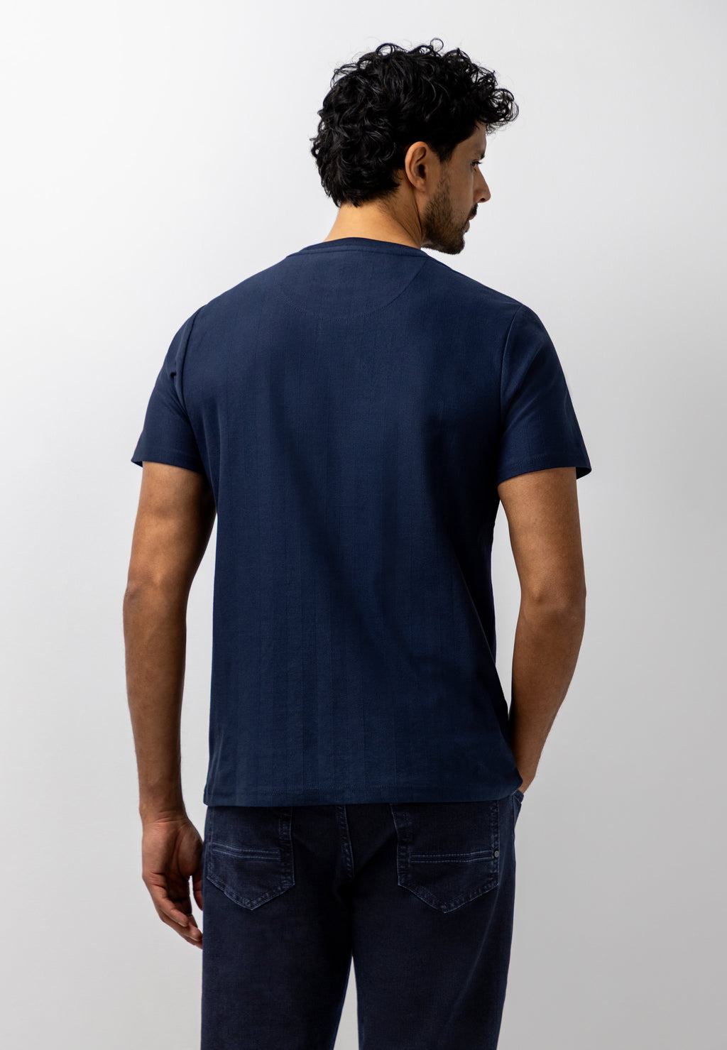 T-shirt met visgraatpatroon