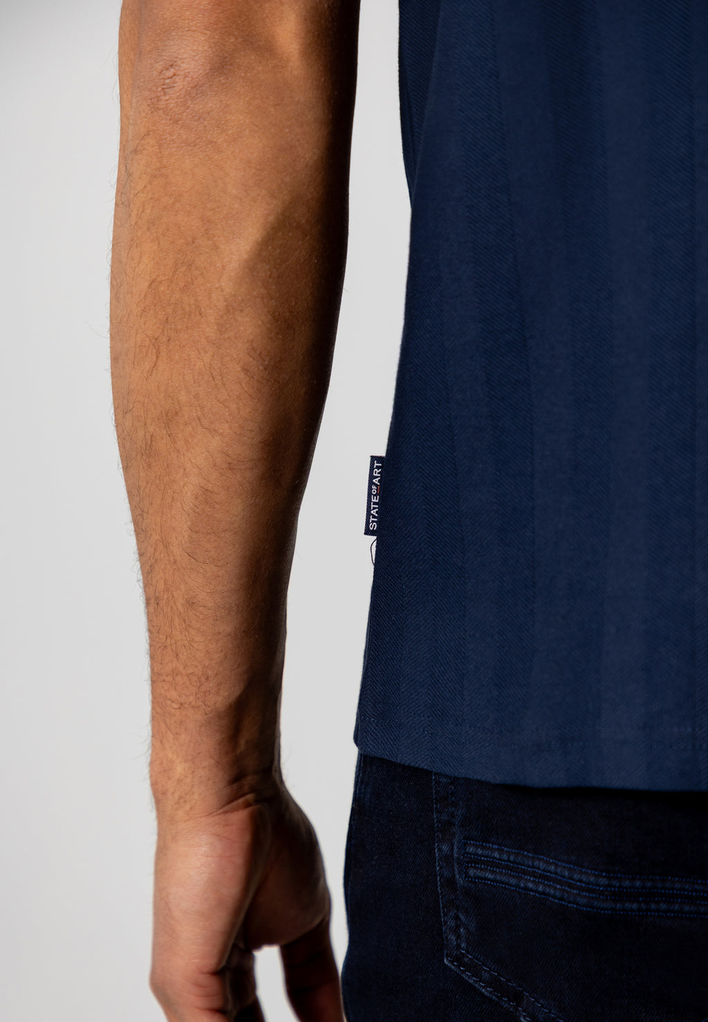 T-shirt met visgraatpatroon