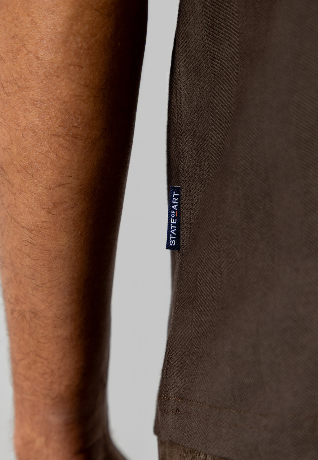 T-shirt with Herringbone Pattern