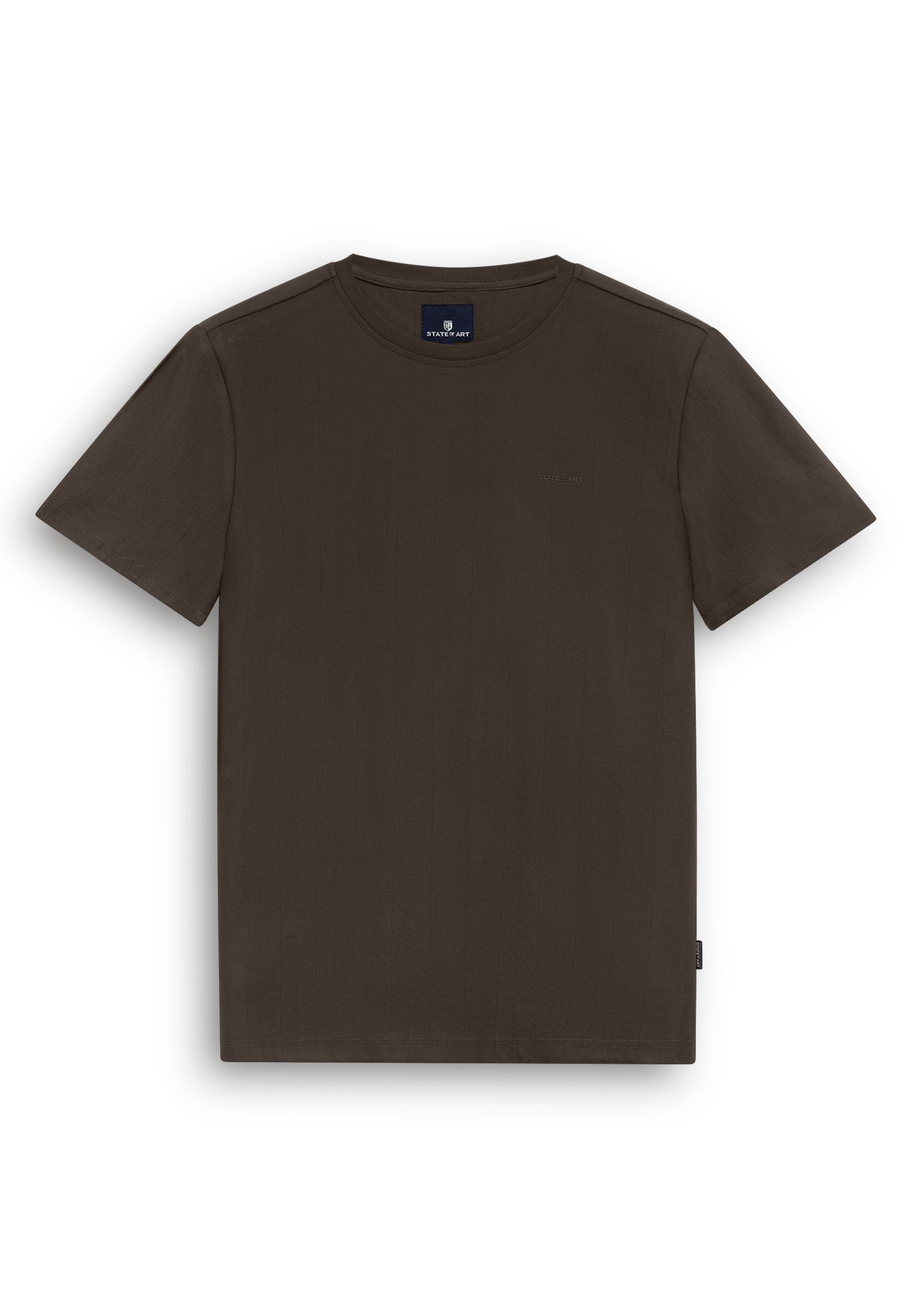 T-shirt with Herringbone Pattern