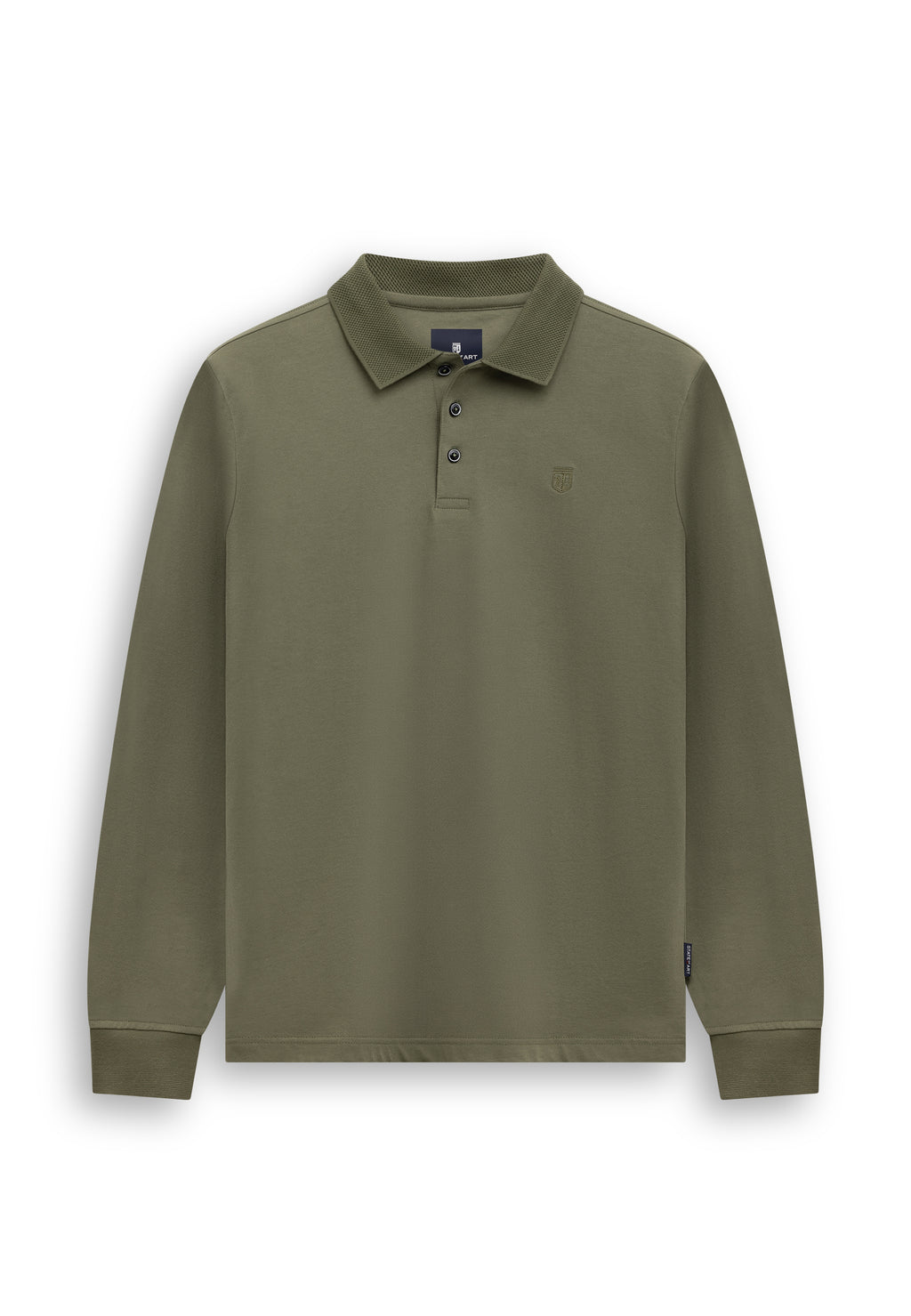 Jersey polo van katoen