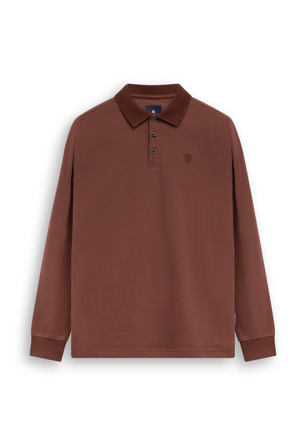 Jersey polo van katoen