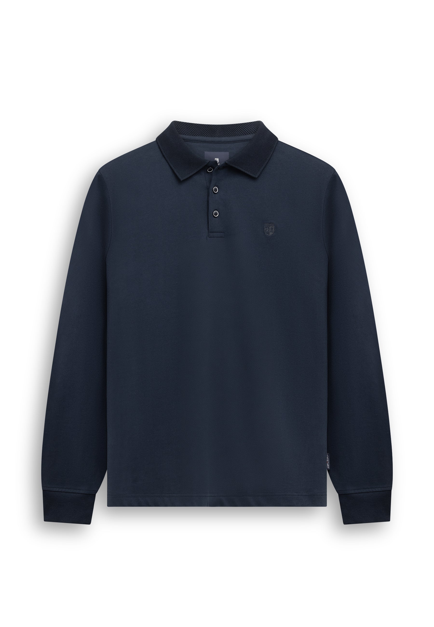 Jersey polo van katoen