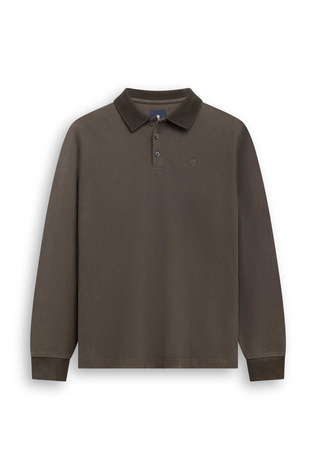 Jersey polo van katoen