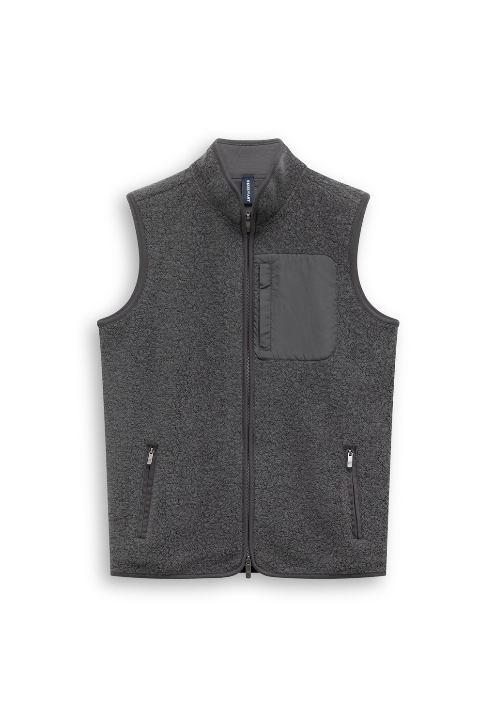 Bodywarmer in teddy fabric
