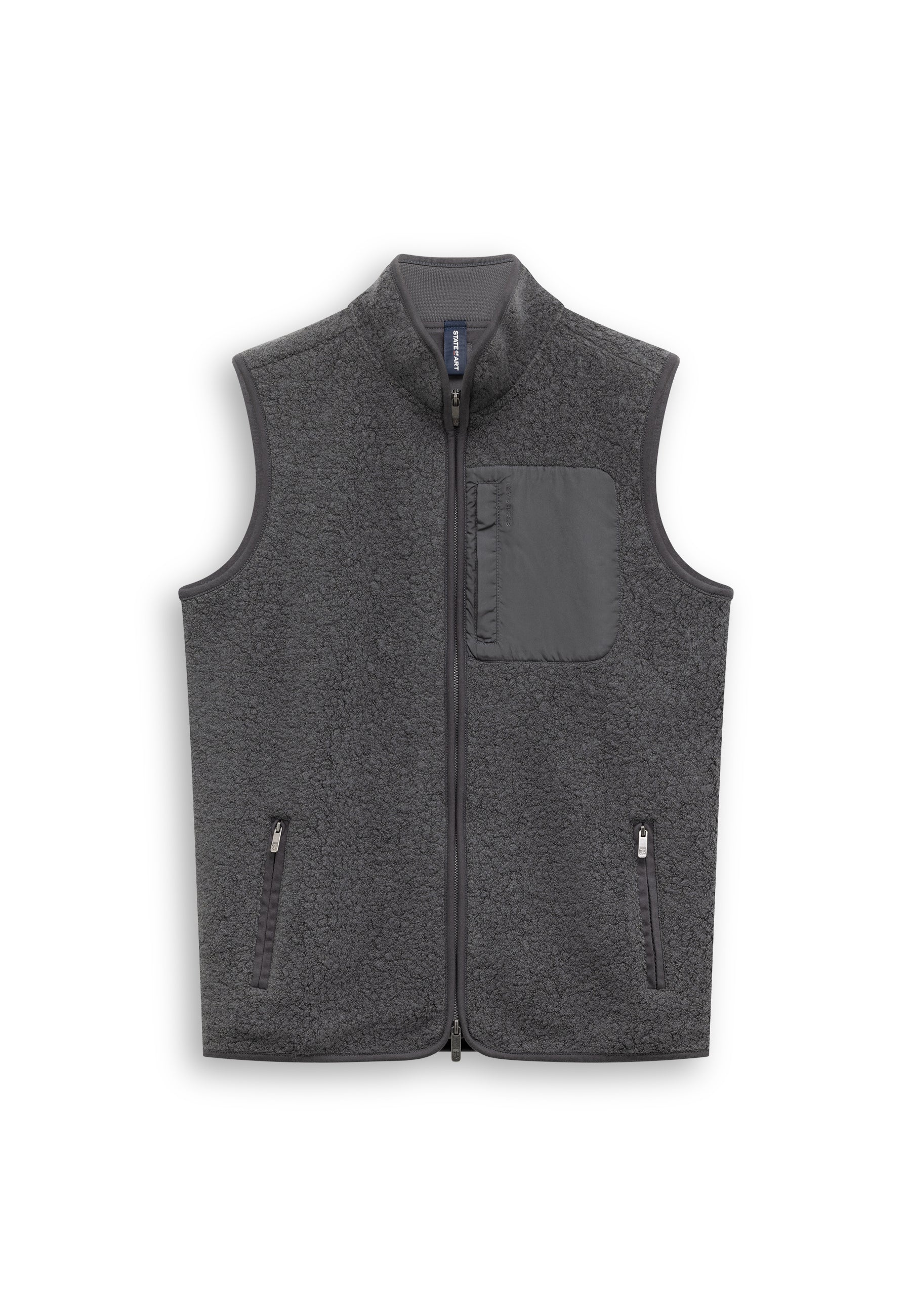 Bodywarmer in teddy fabric