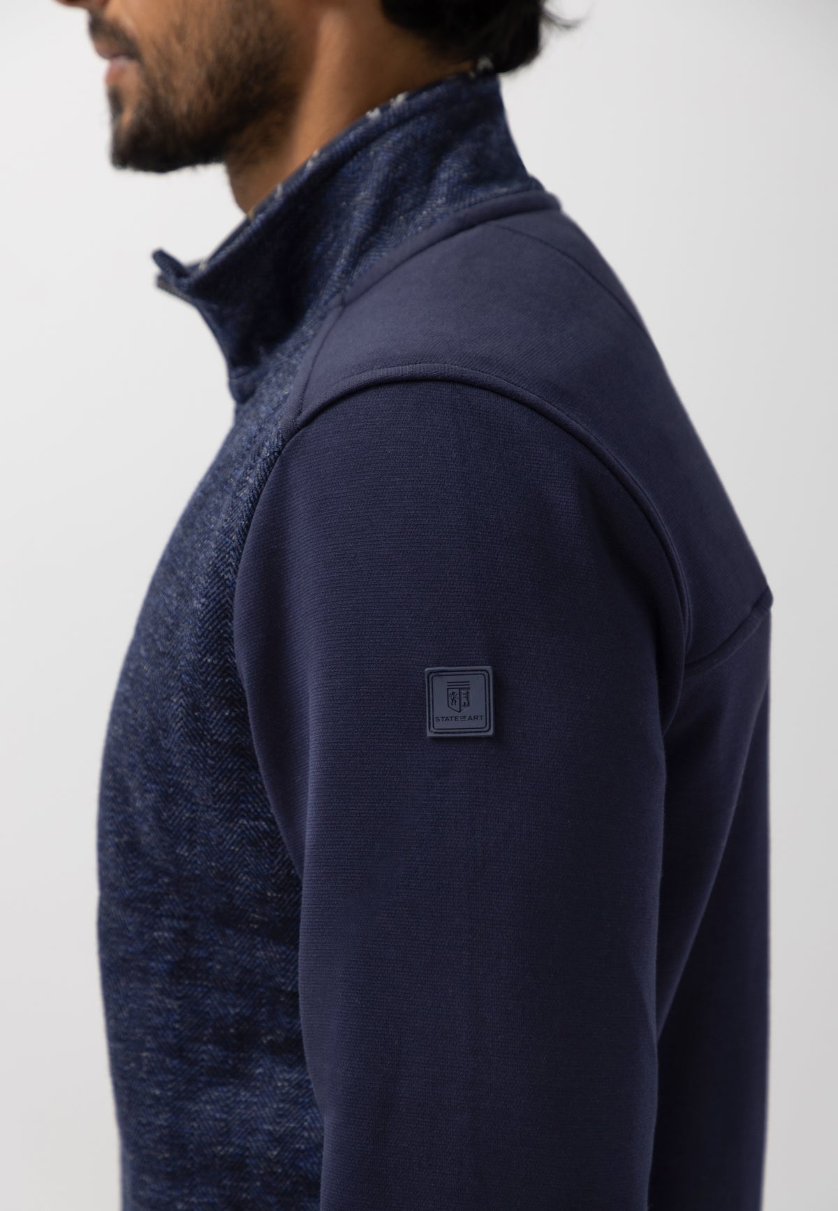 Double-knit sweat cardigan