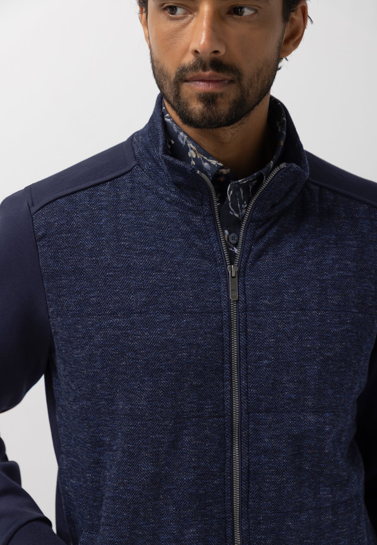 Double-knit sweat cardigan