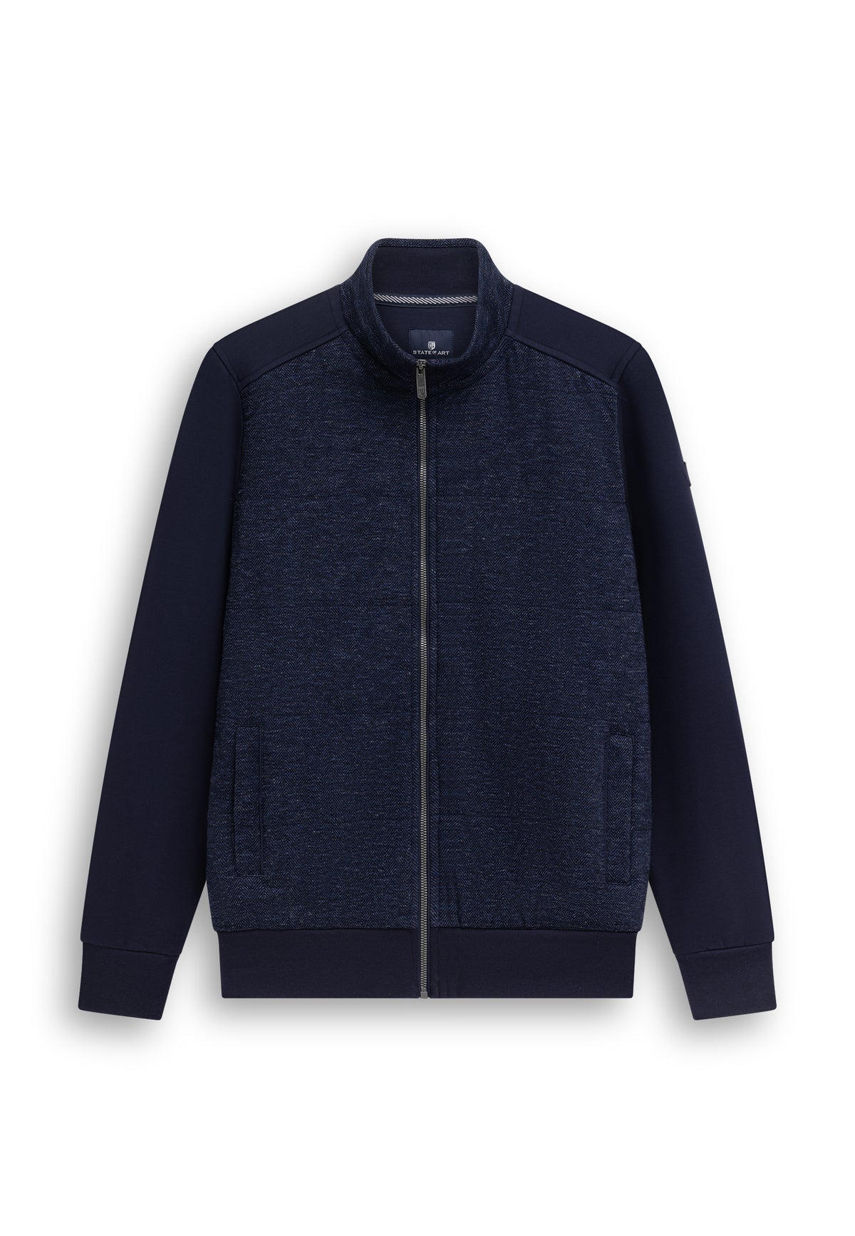 Double-knit sweat cardigan