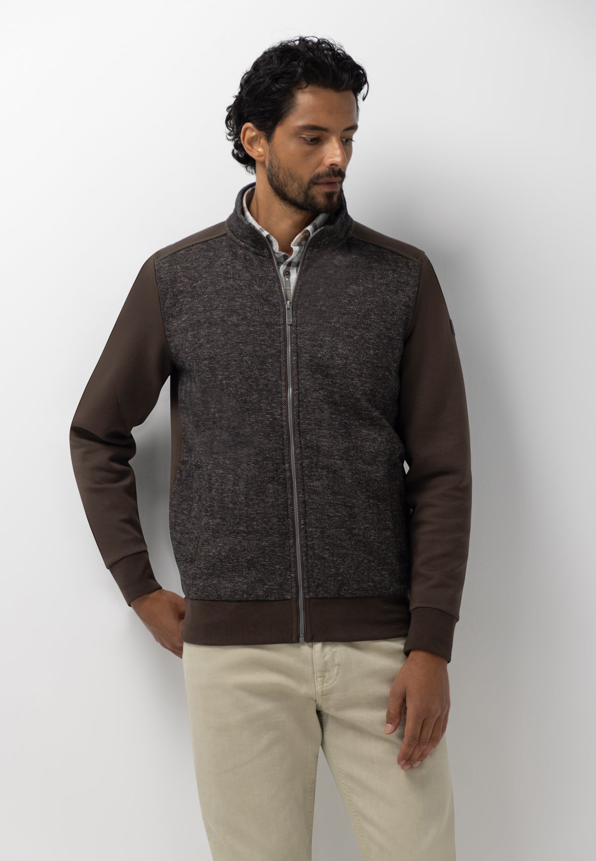 Cardigan molletonné à double maille
