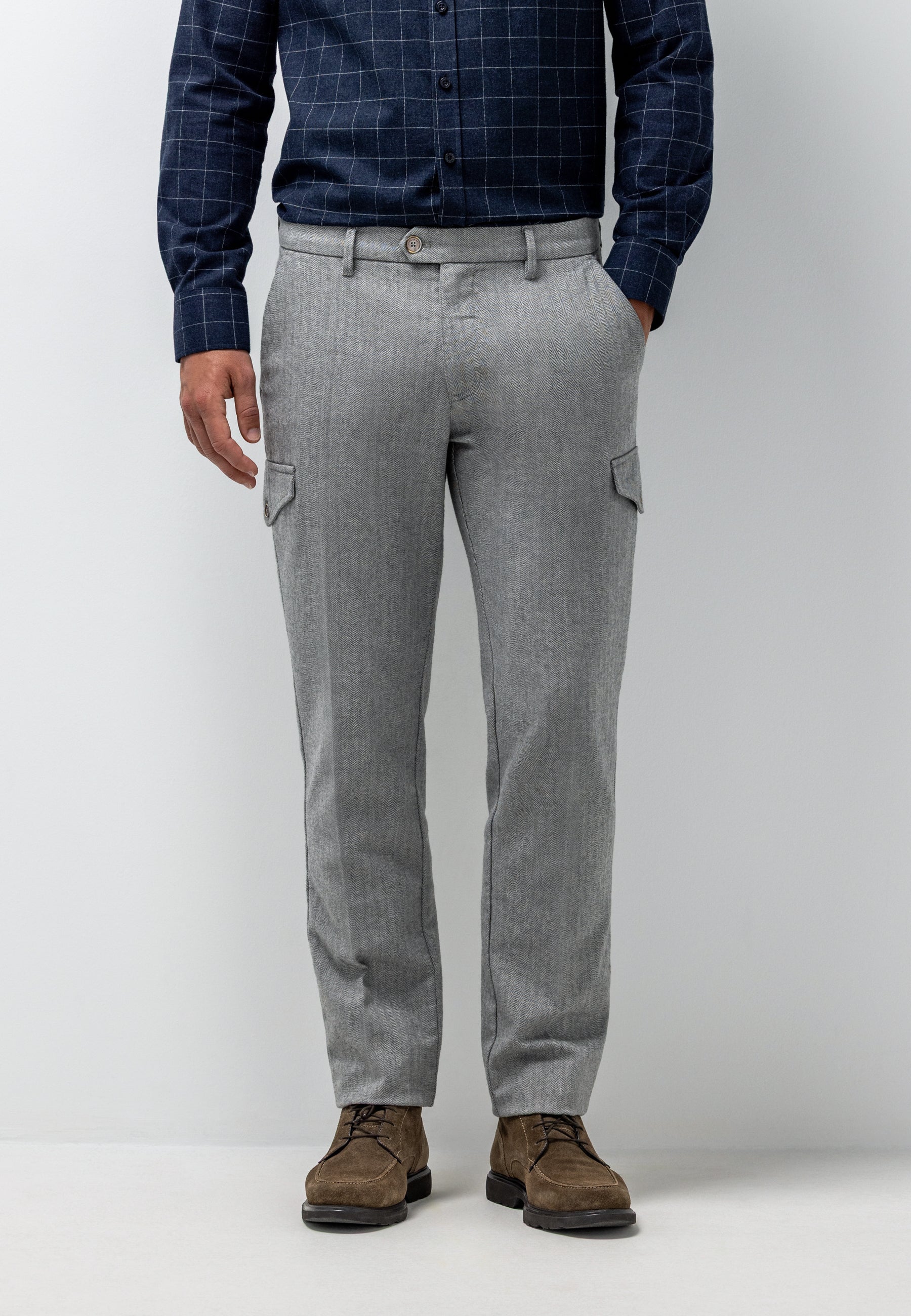 Pantalon cargo chiné NAVIGATOR