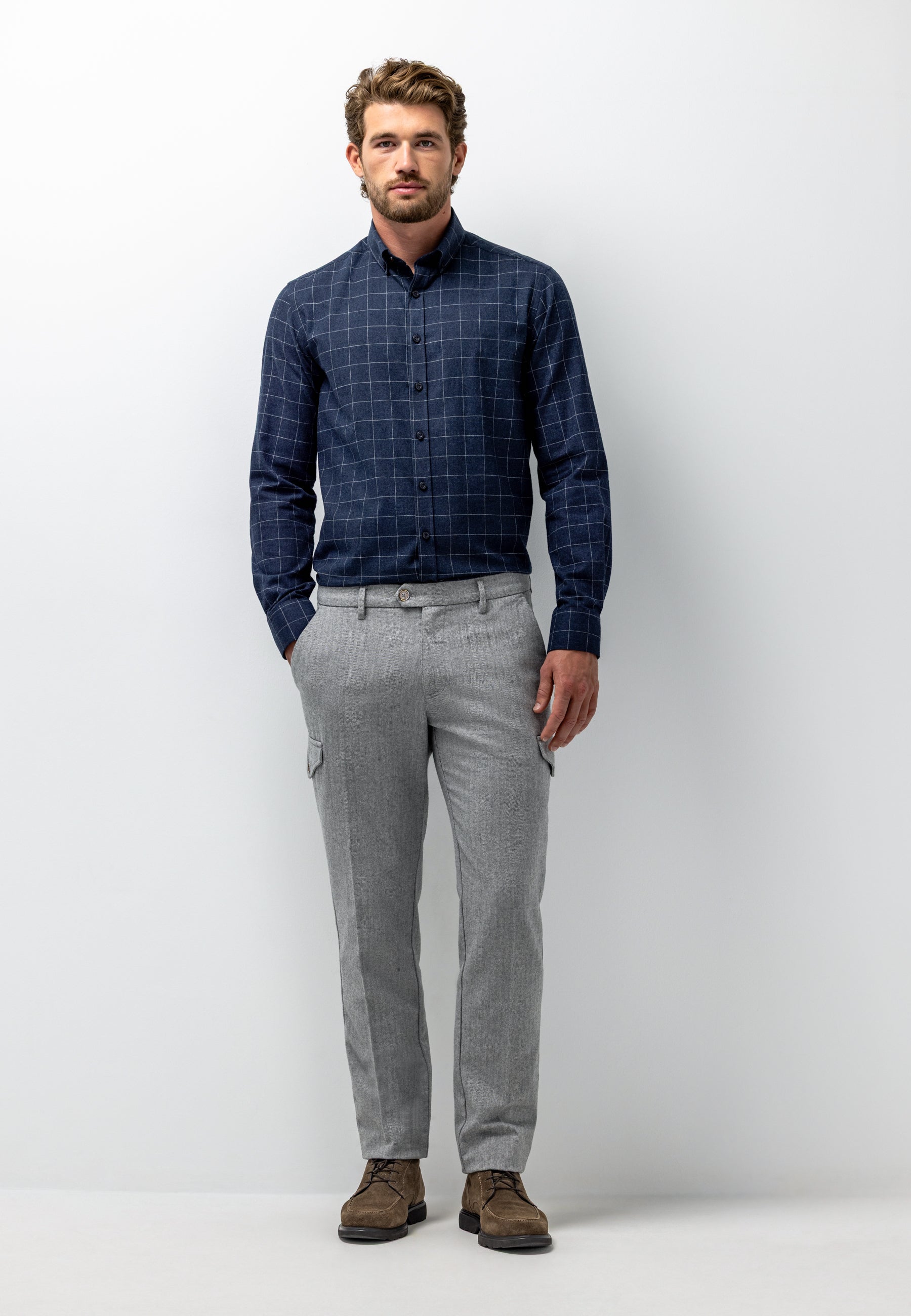 Pantalon cargo chiné NAVIGATOR