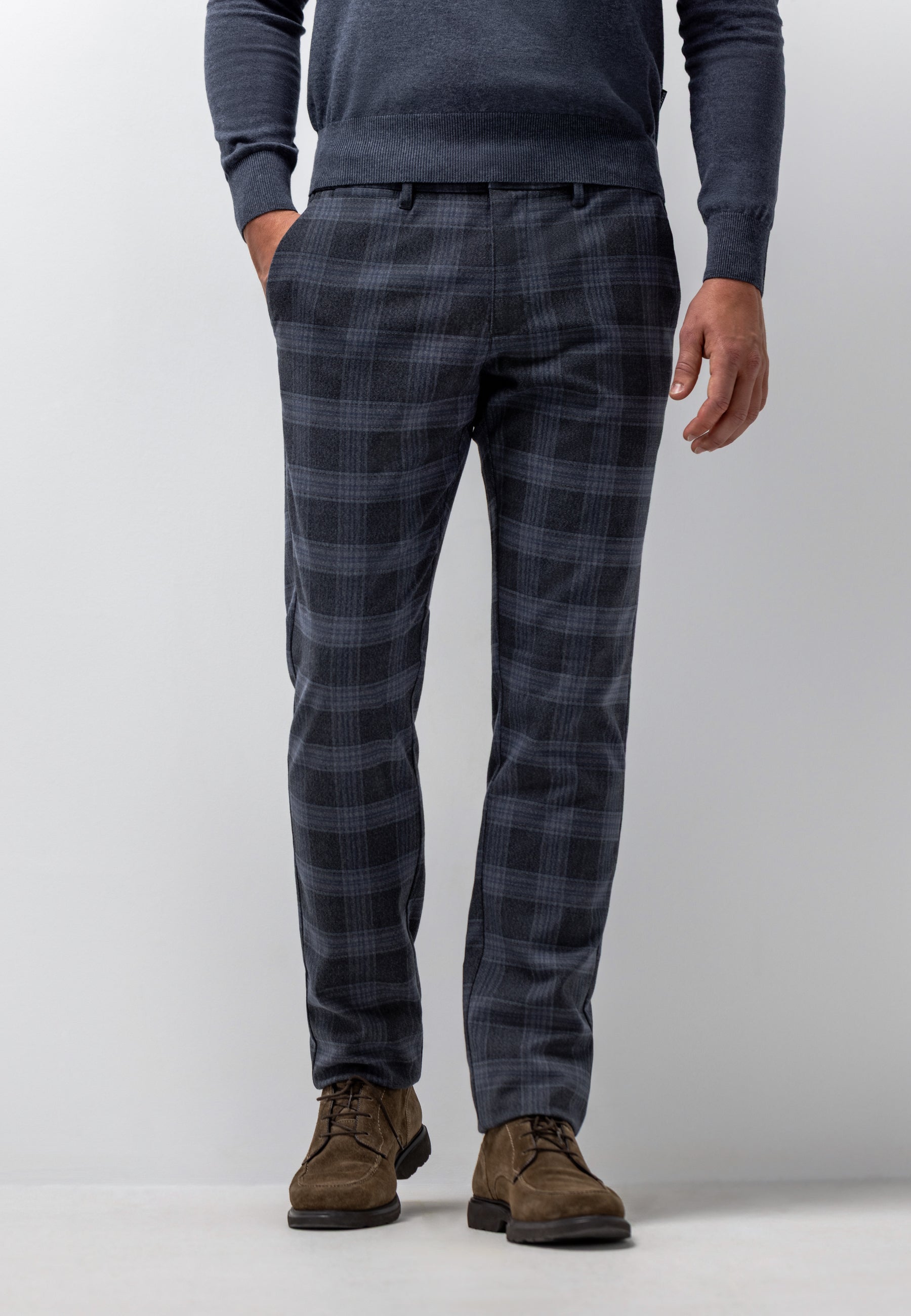 Chino NAVIGATOR à carreaux en tissu stretch
