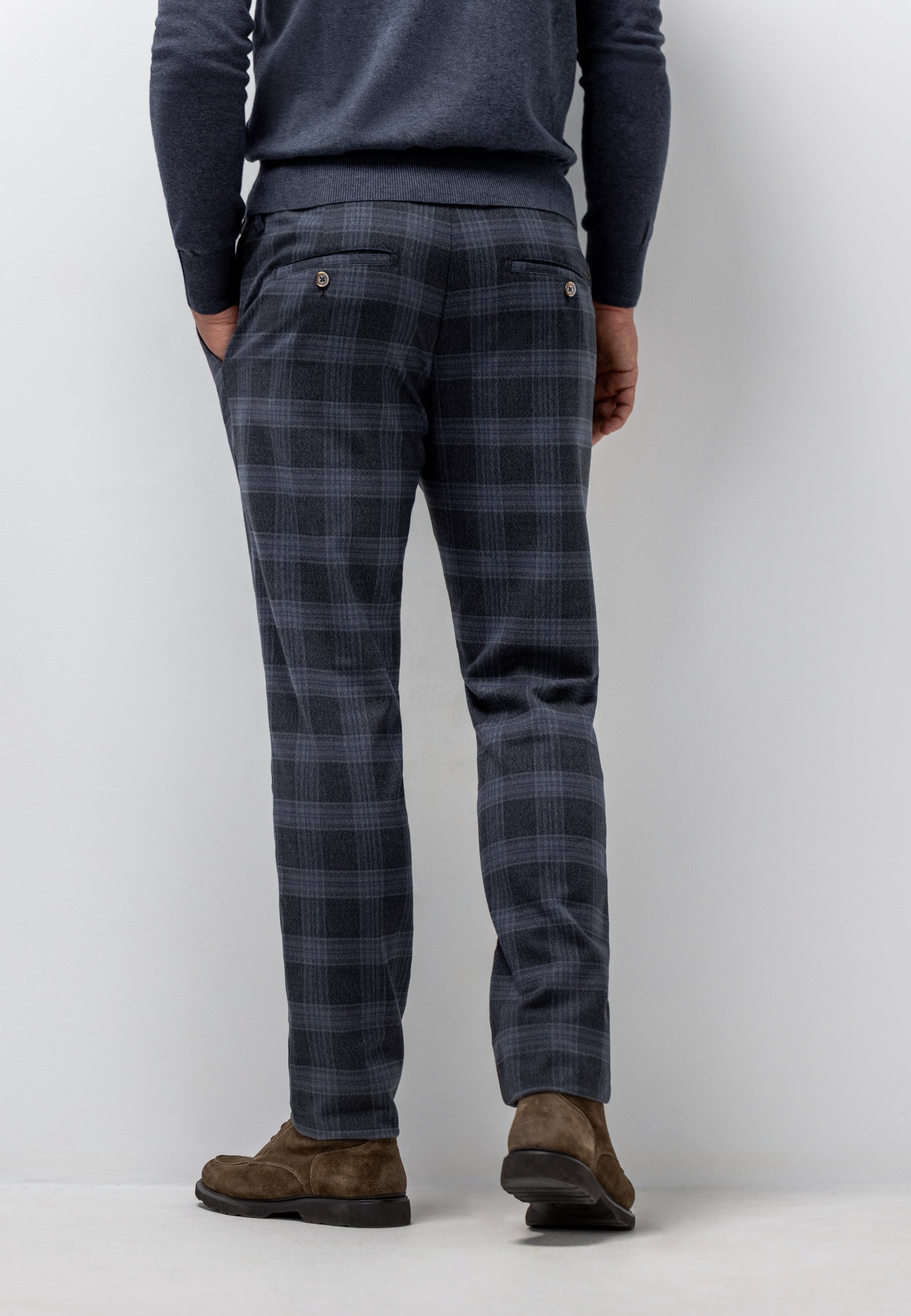 Chino NAVIGATOR à carreaux en tissu stretch