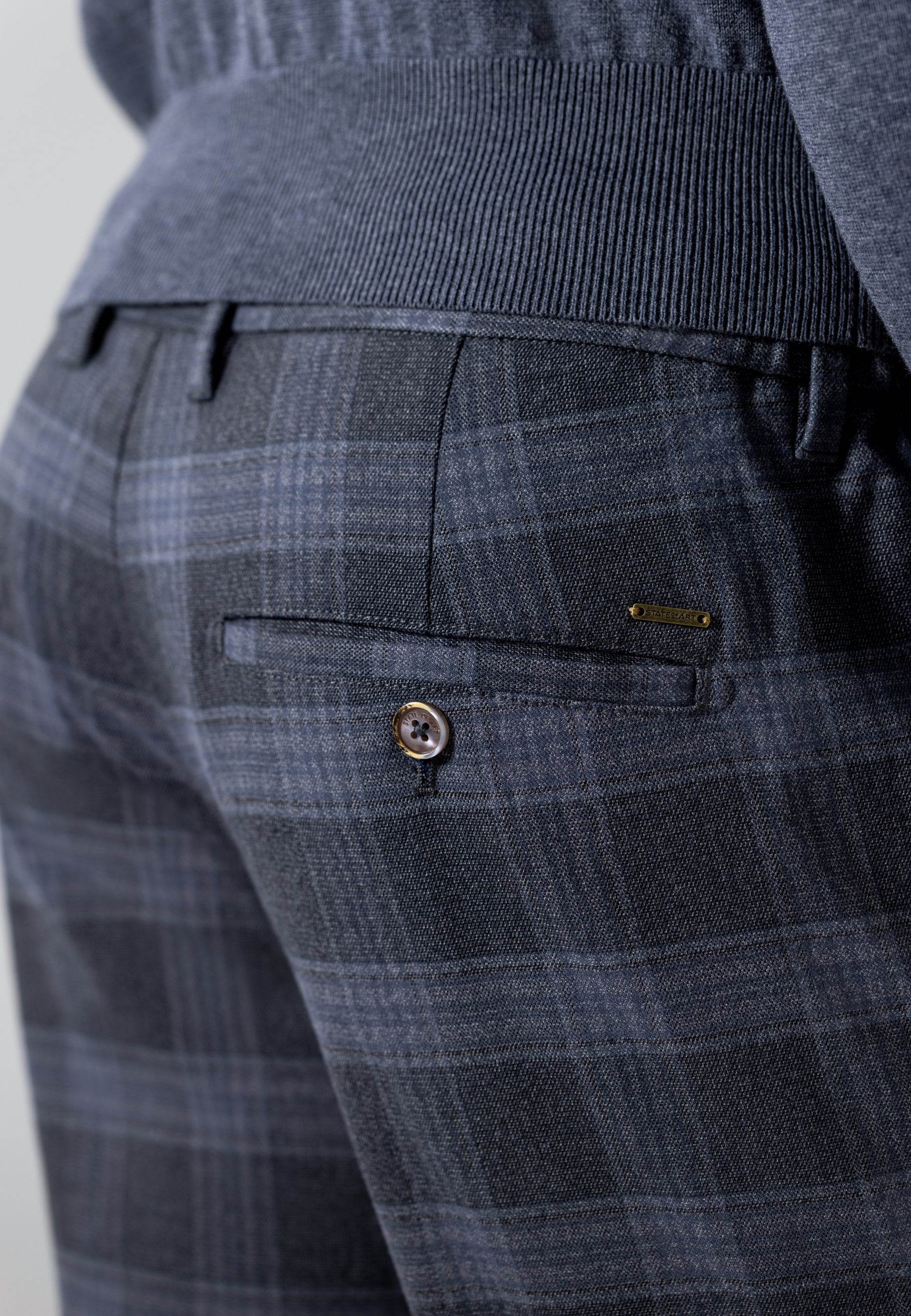Chino NAVIGATOR à carreaux en tissu stretch
