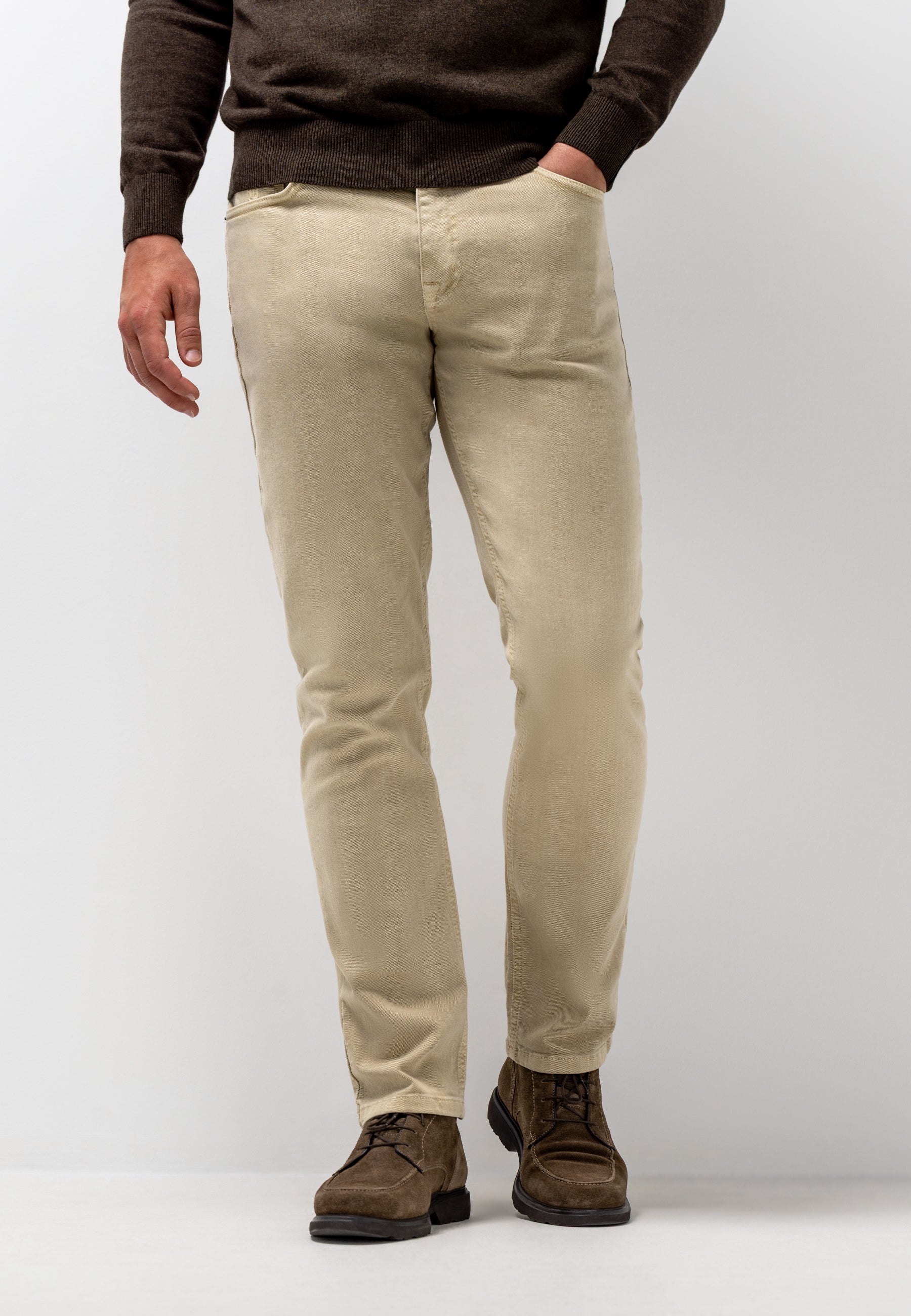 RACER 5-pocket trousers in coloured stretch denim
