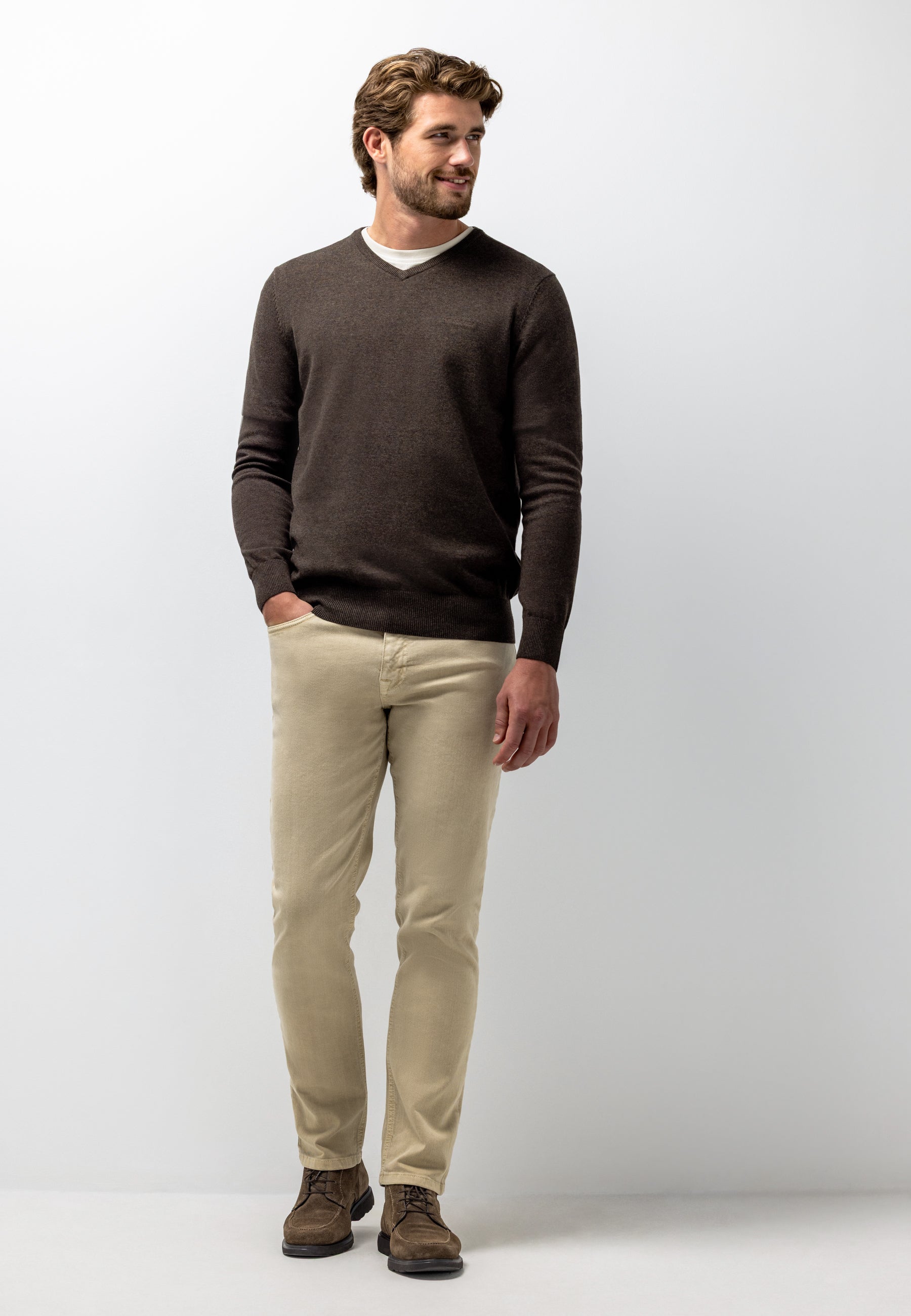 RACER 5-pocket trousers in coloured stretch denim
