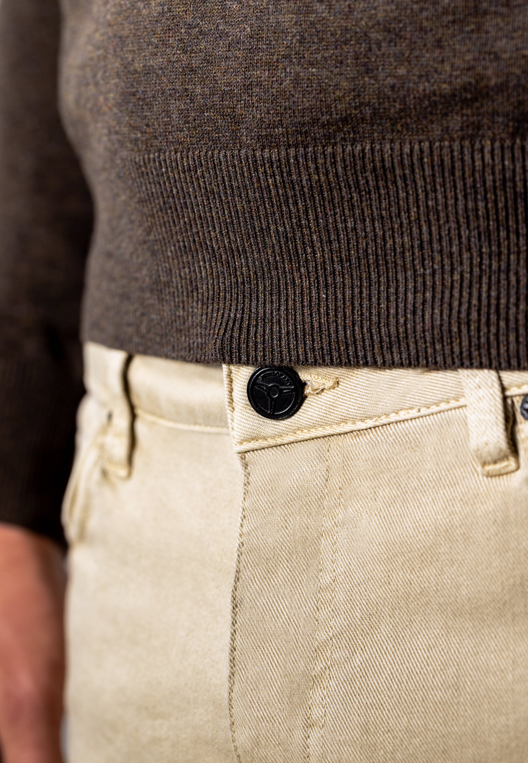 RACER 5-pocket van gekleurd stretchdenim