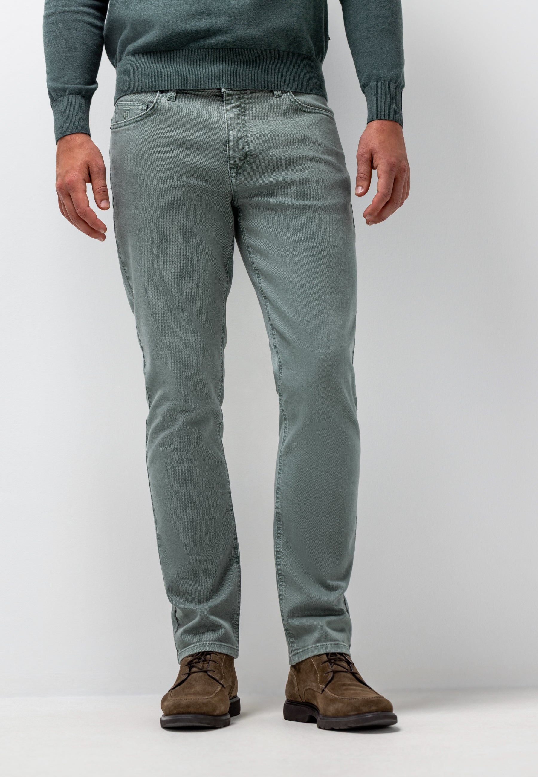 RACER 5-pocket trousers in coloured stretch denim