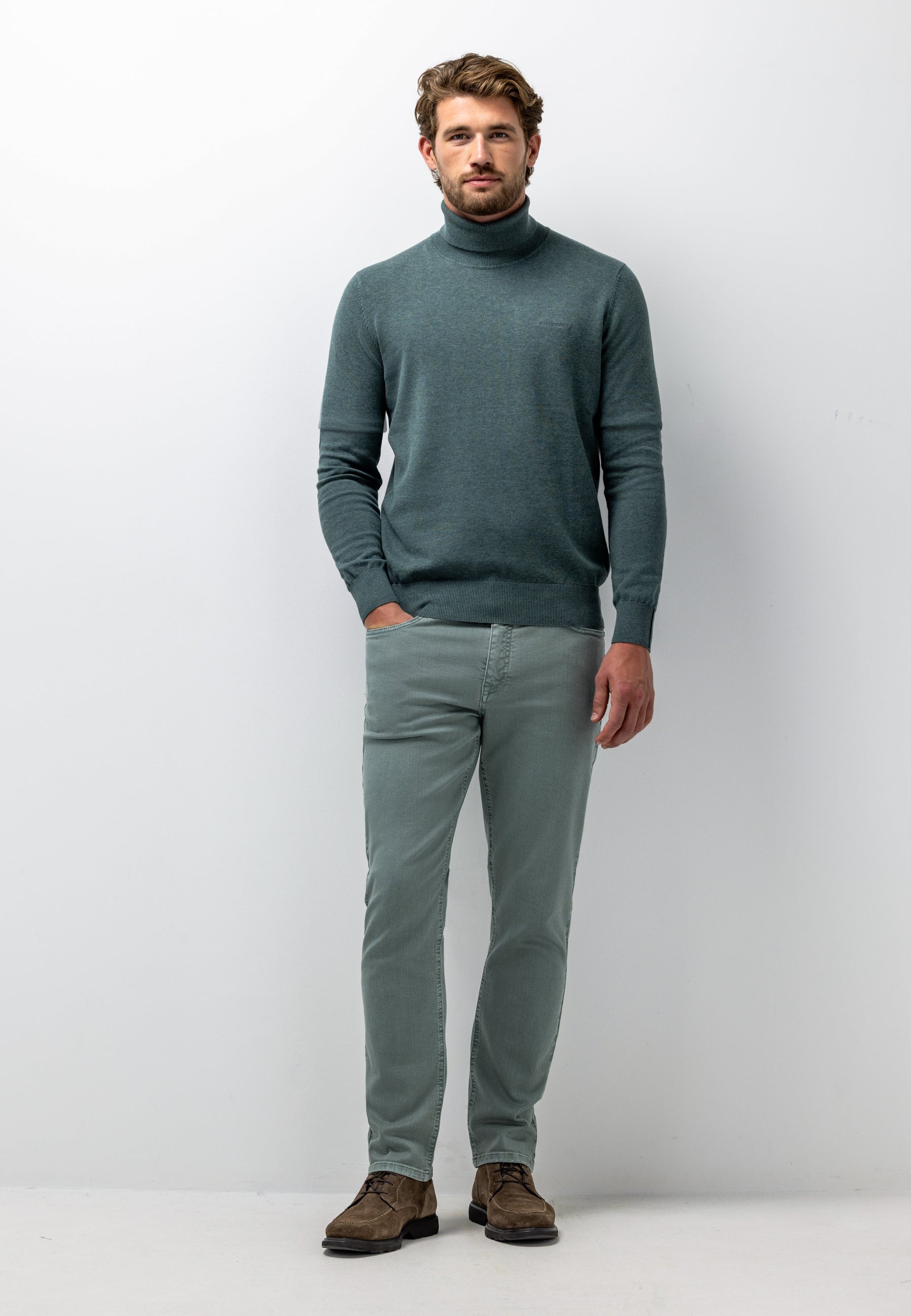 RACER 5-pocket trousers in coloured stretch denim