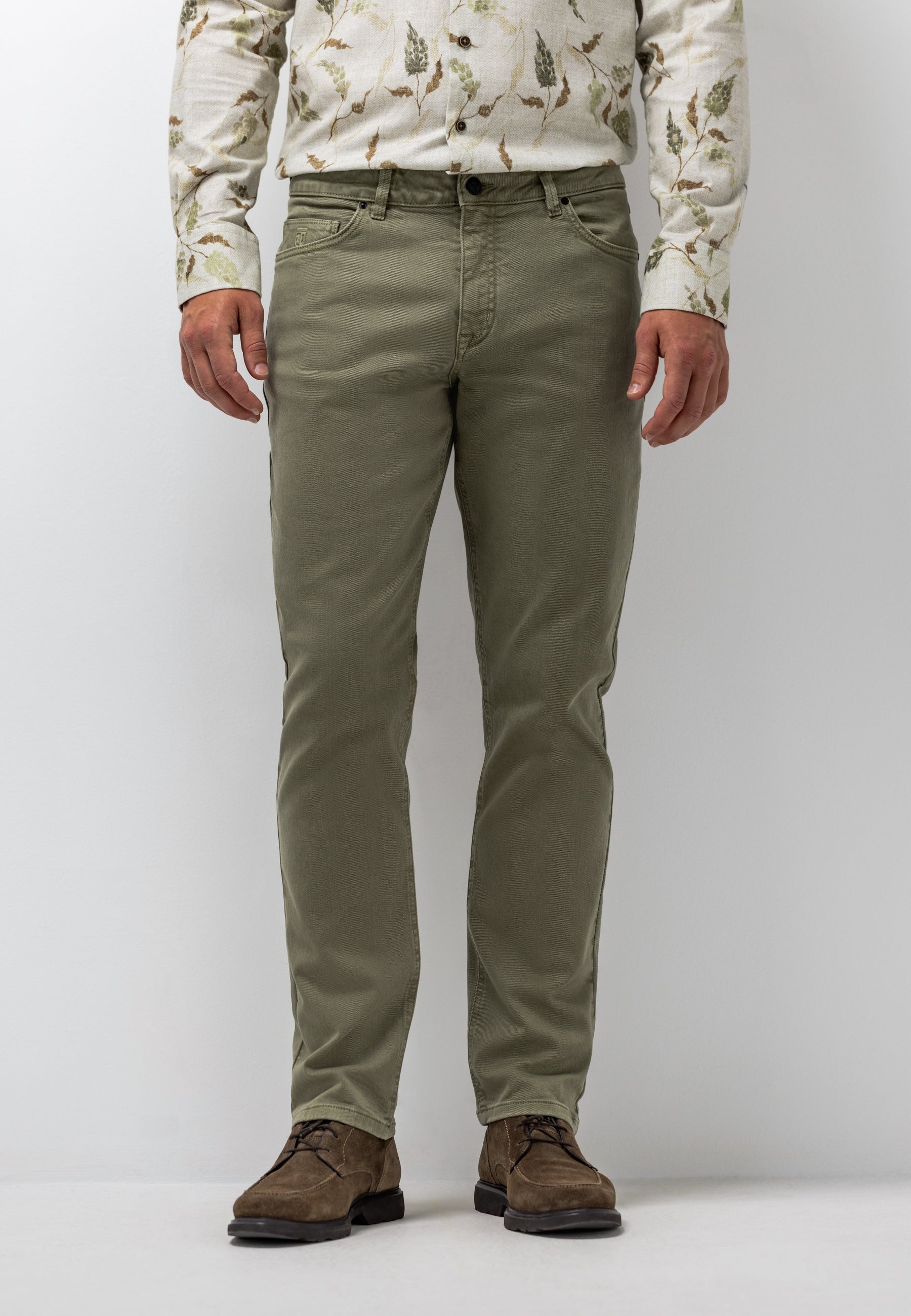 RACER 5-pocket trousers in coloured stretch denim