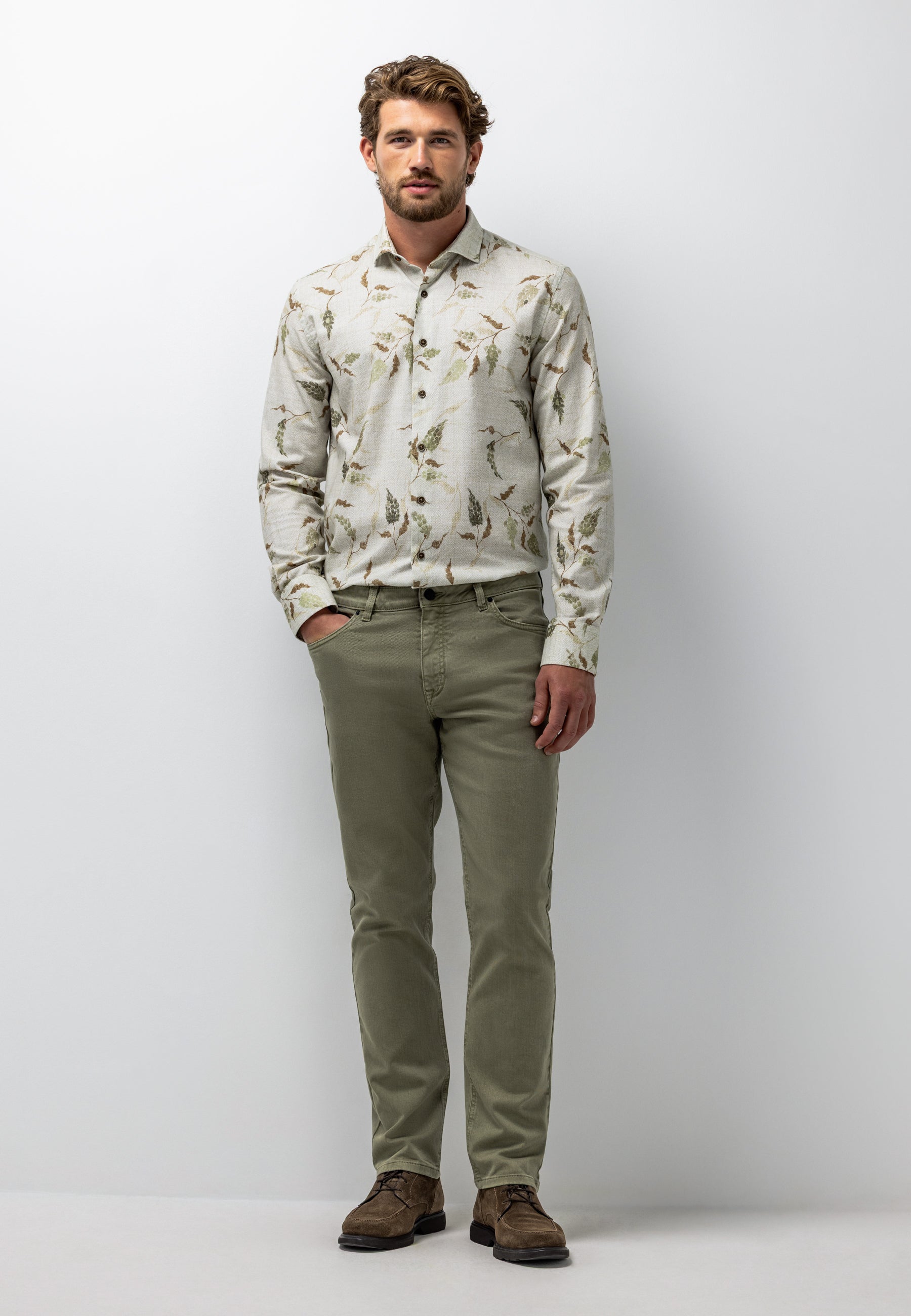 RACER 5-pocket trousers in coloured stretch denim